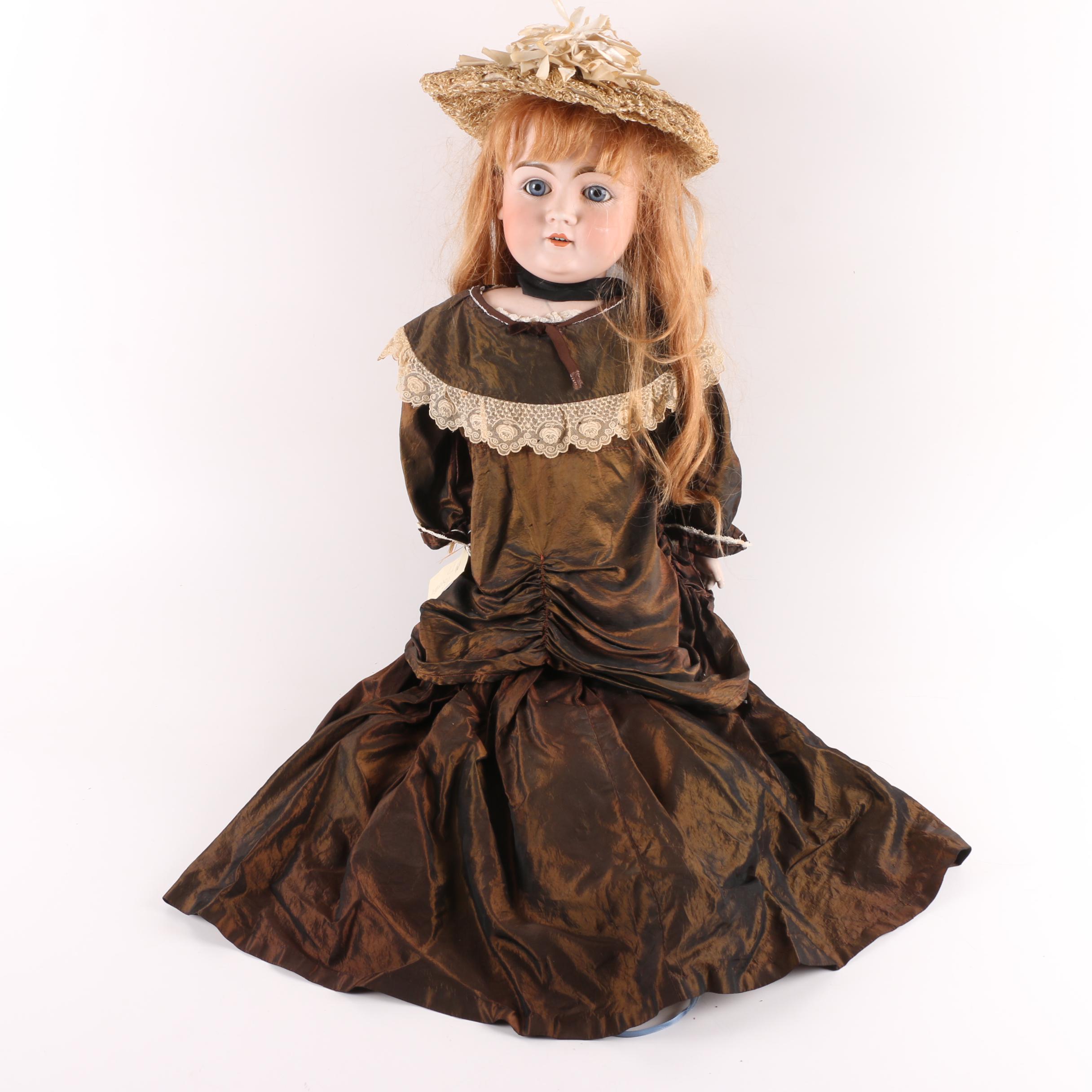 Antique Kestner Bisque Socket Head and Kid Leather Body Doll