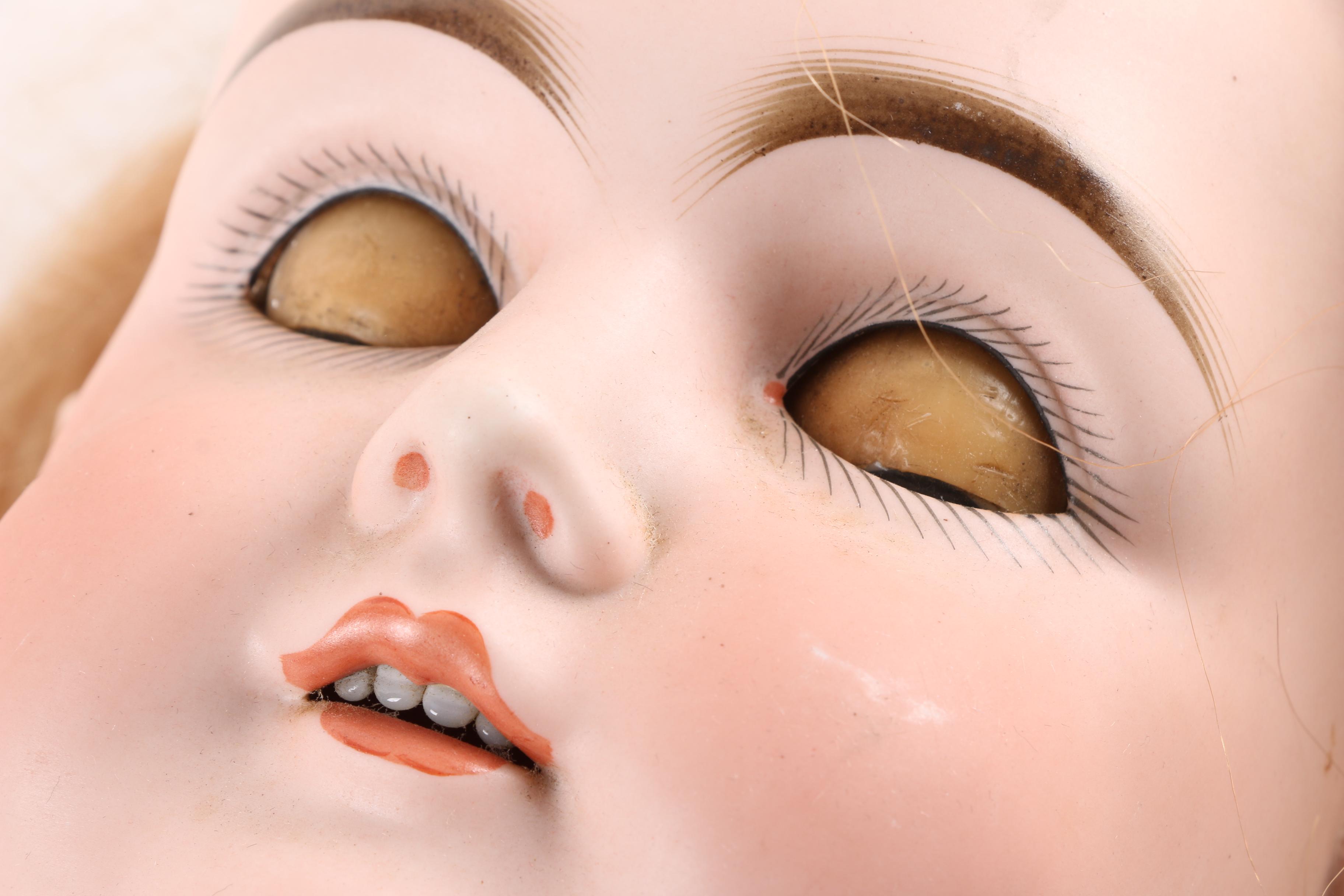 Antique Kestner Bisque Socket Head and Kid Leather Body Doll