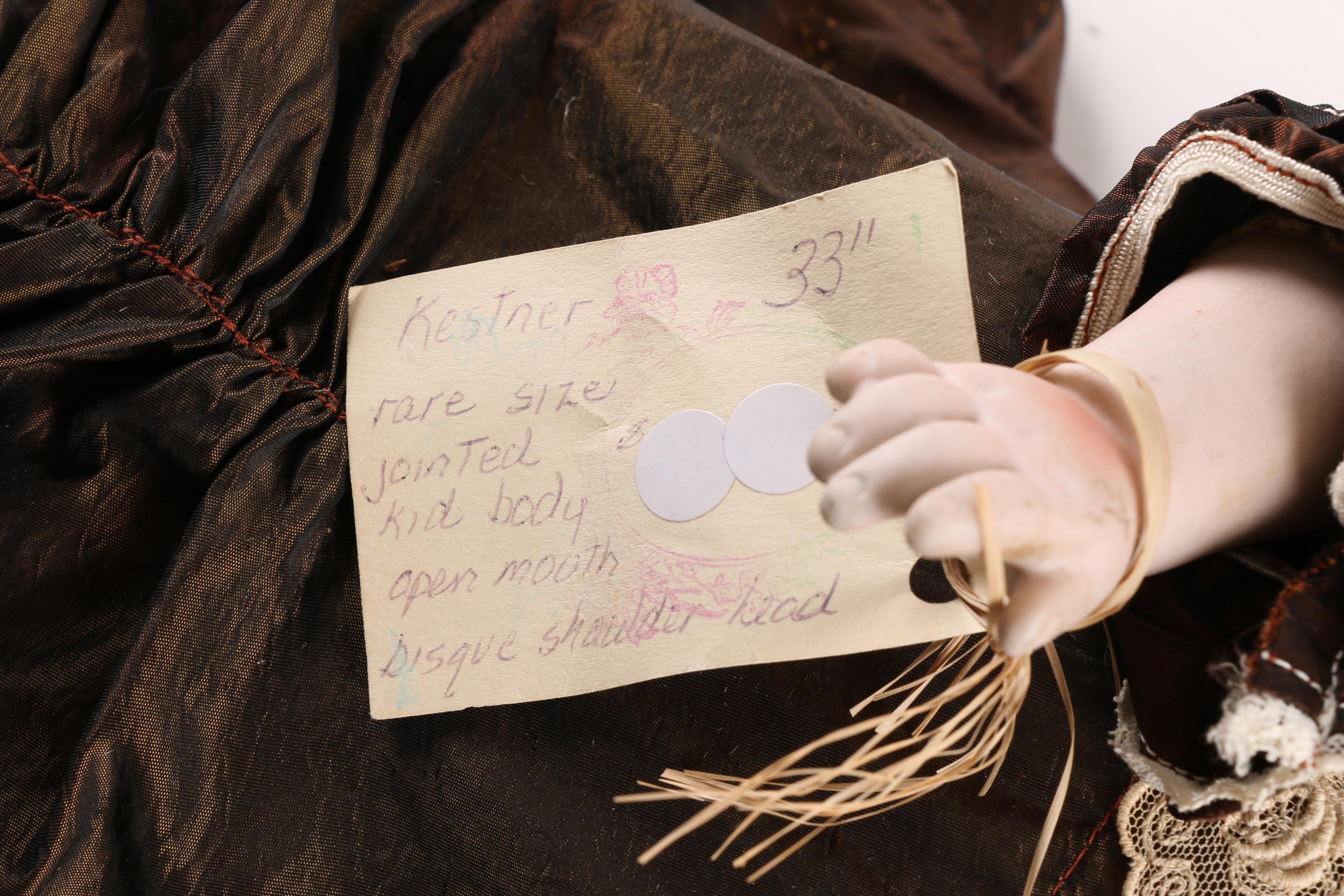 Antique Kestner Bisque Socket Head and Kid Leather Body Doll