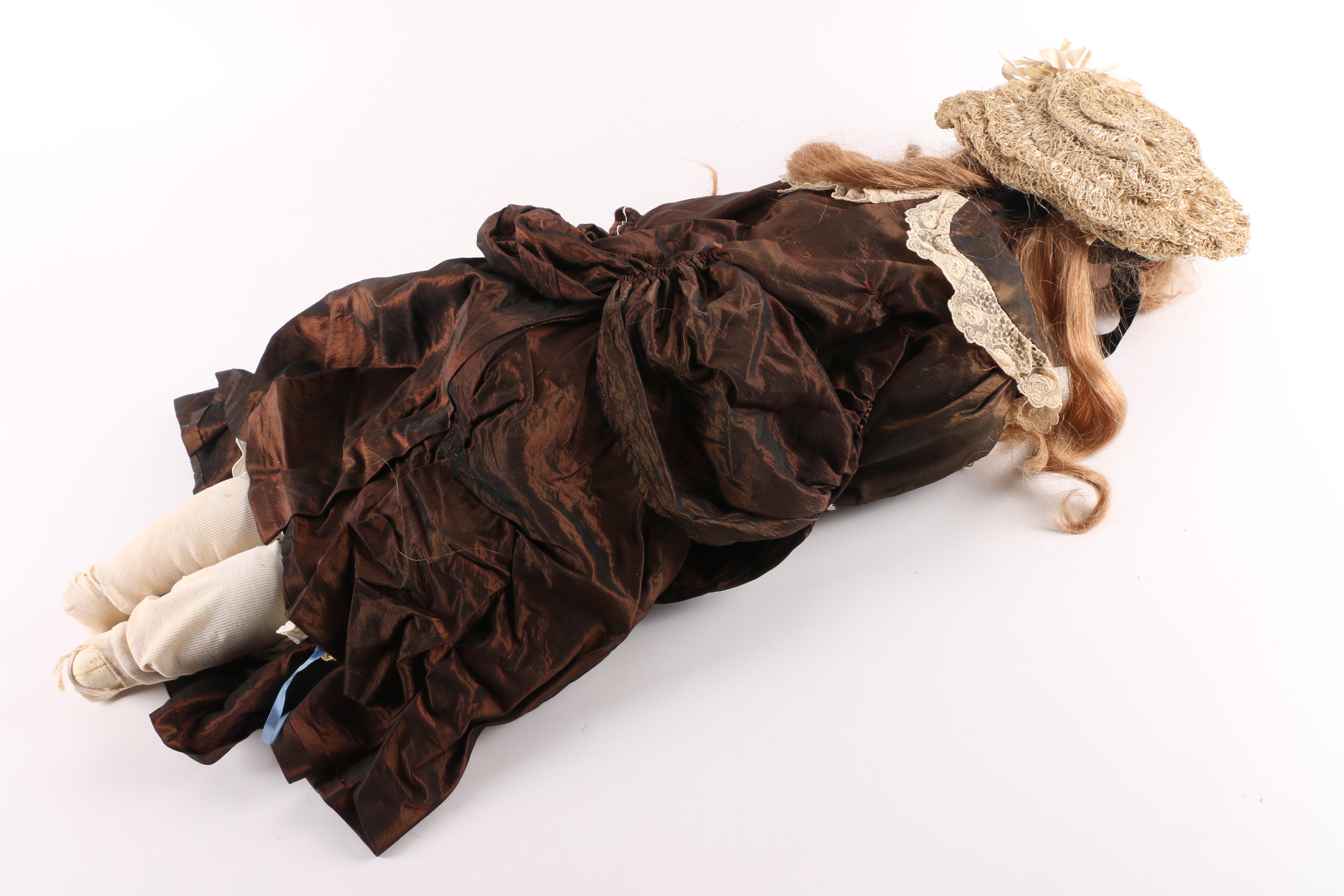 Antique Kestner Bisque Socket Head and Kid Leather Body Doll