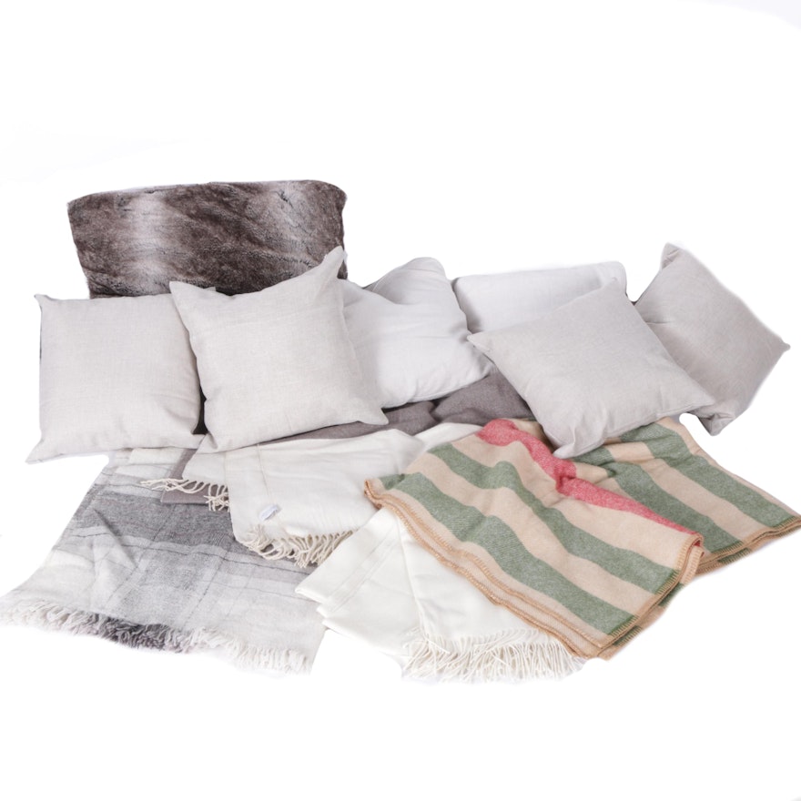 Accent Pillows, Wool Blanket, and Items by Pom Pom at Home