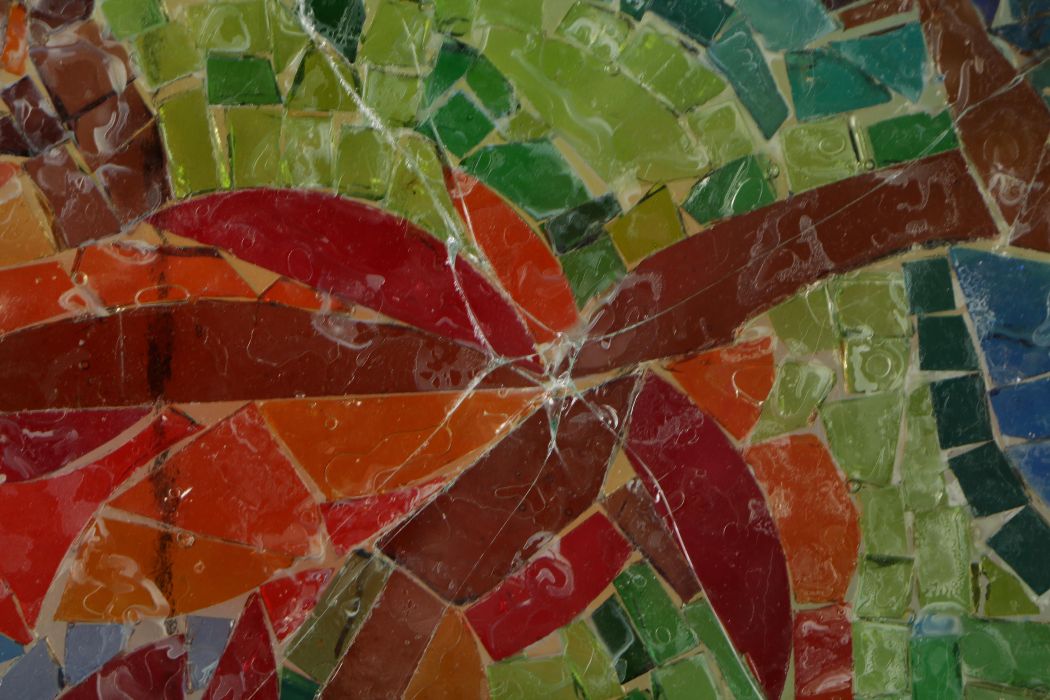 Stained Glass Tree of Life Mosaic Panels By Rubin Steinberg