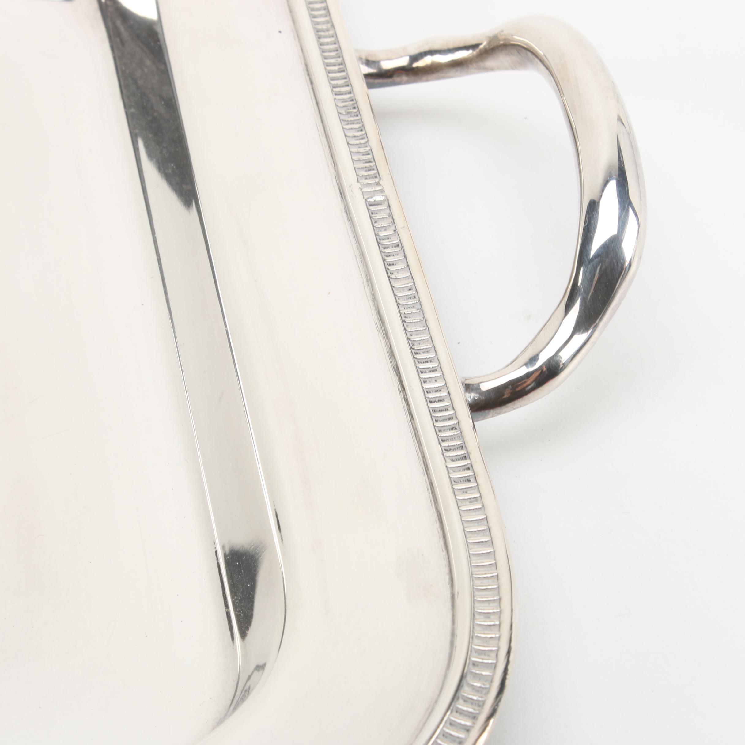 Silver Plate Handled Serving Tray