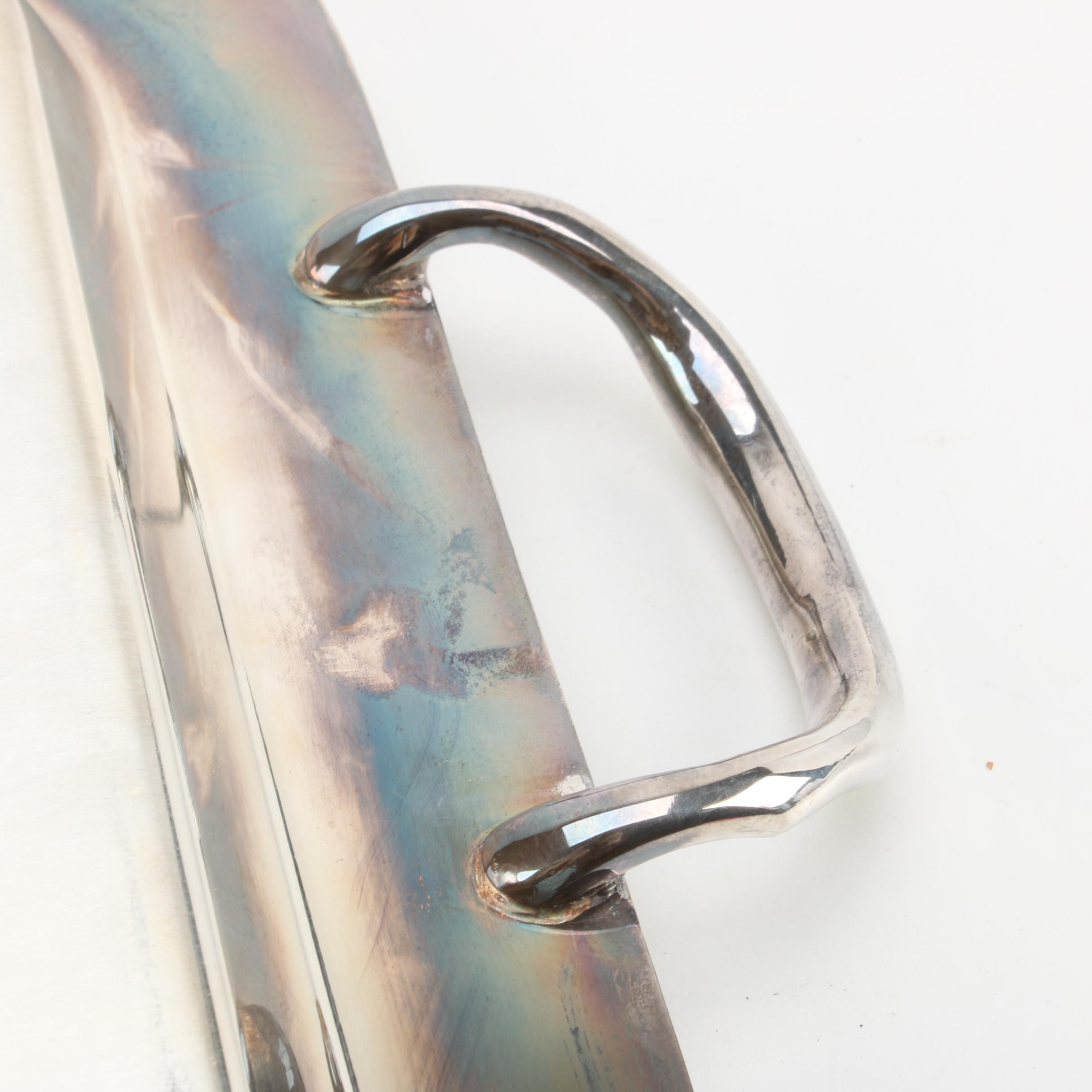 Silver Plate Handled Serving Tray