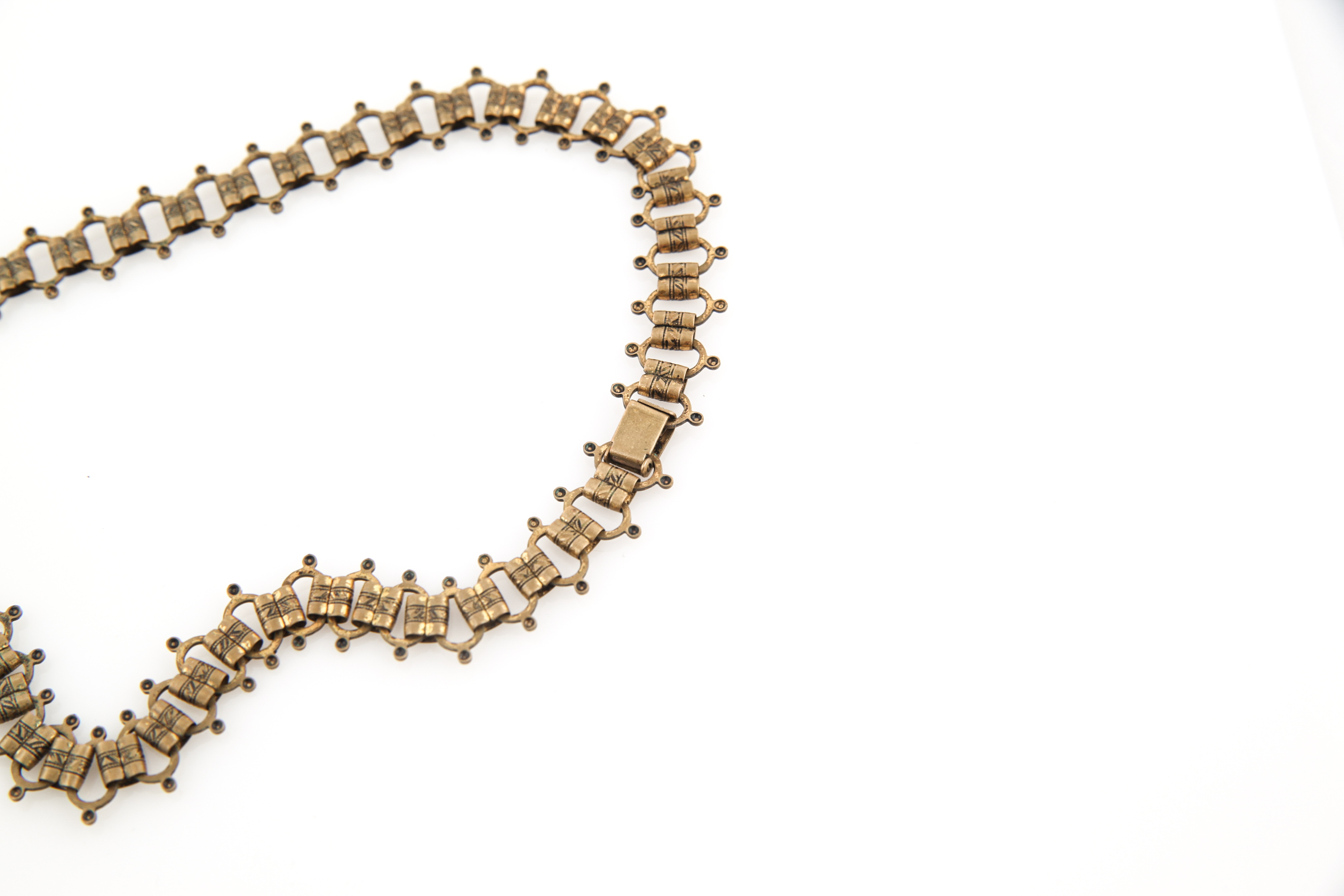 Vintage Rhinestone Converter Brooch Fancy Link Necklace