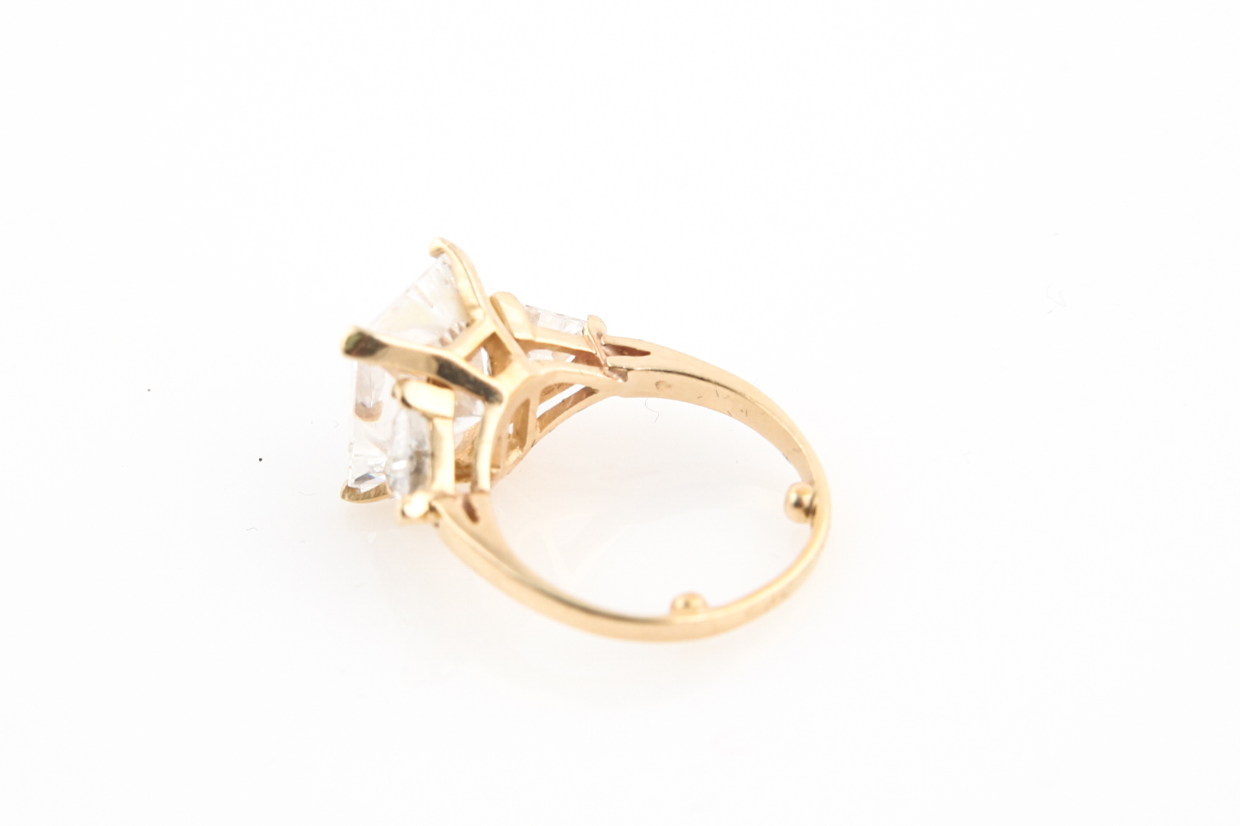 14K Yellow Gold Cubic Zirconia Ring