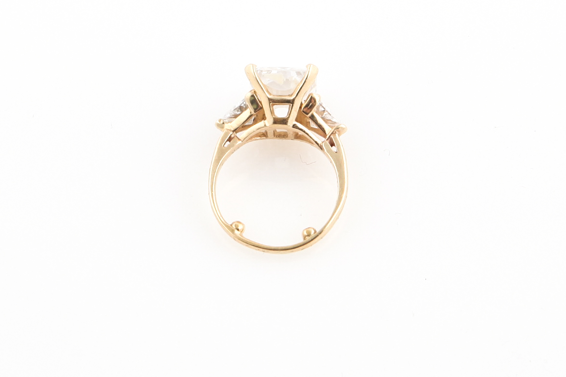 14K Yellow Gold Cubic Zirconia Ring