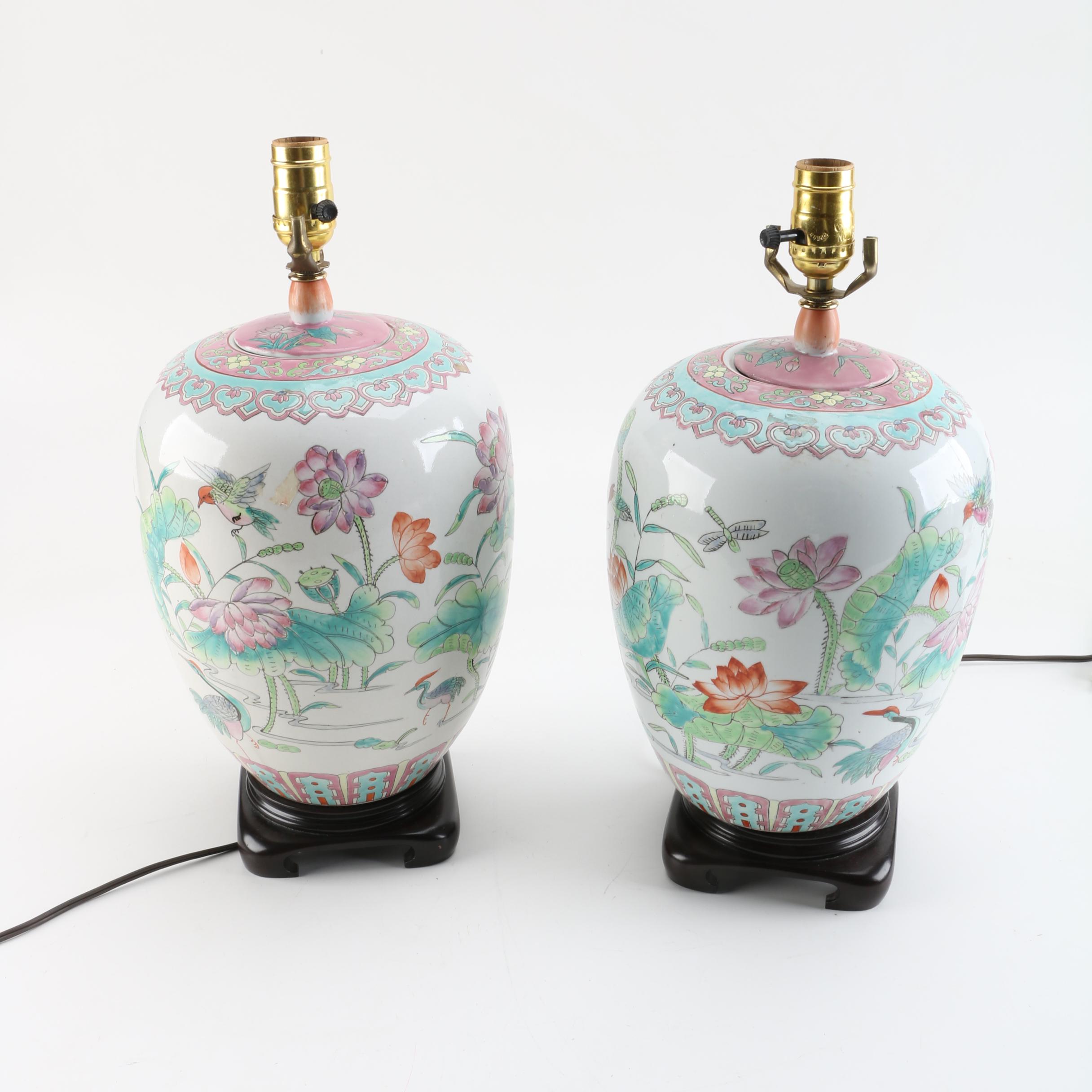 Pair of Chinese Table Lamps