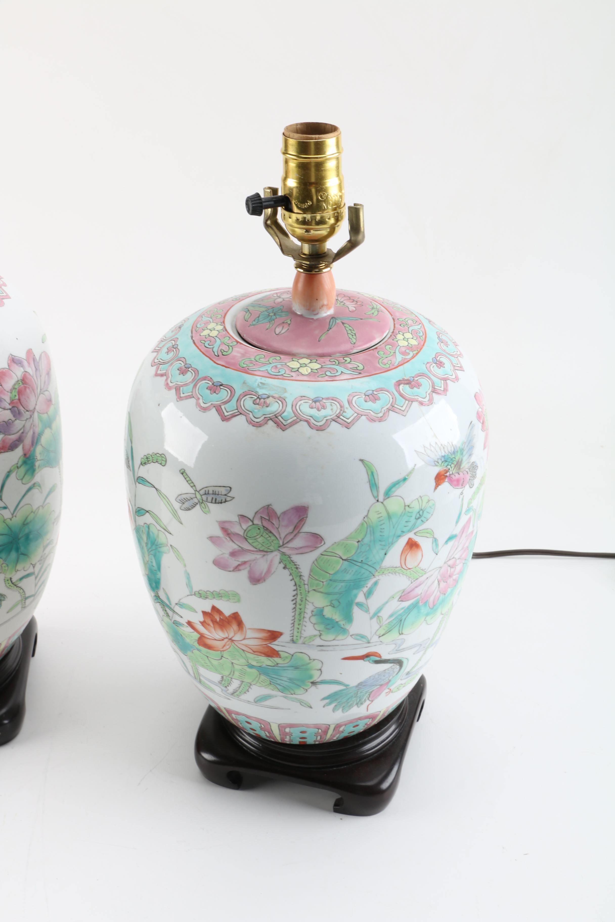 Pair of Chinese Table Lamps