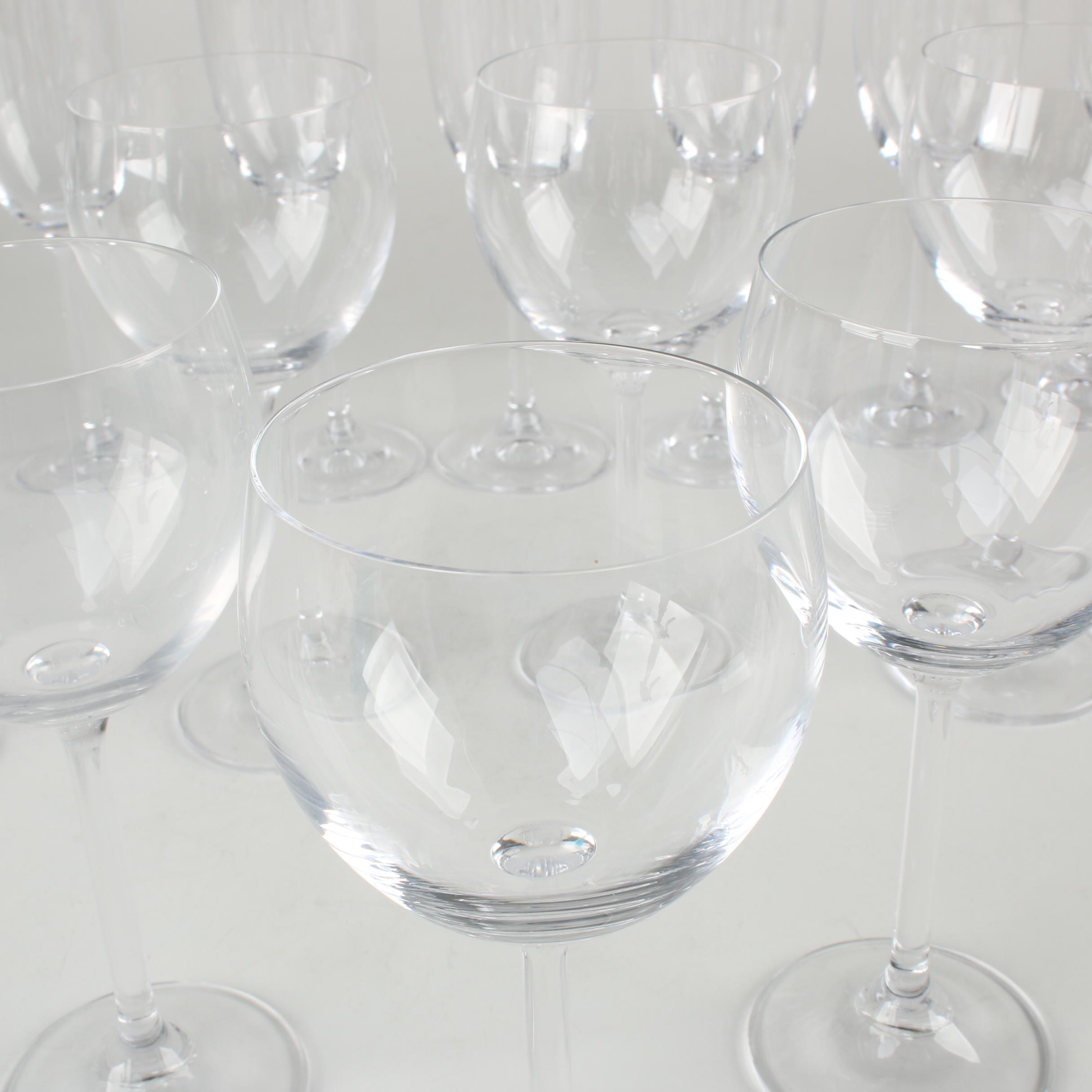 Champagne Flutes and Red Wine Glasses