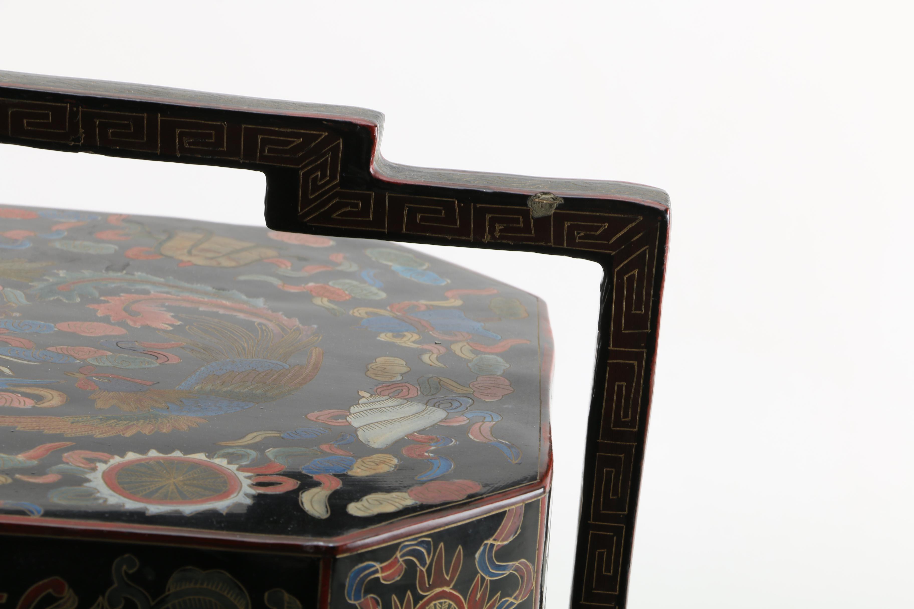 Chinese Lacquer Ware Wedding Box