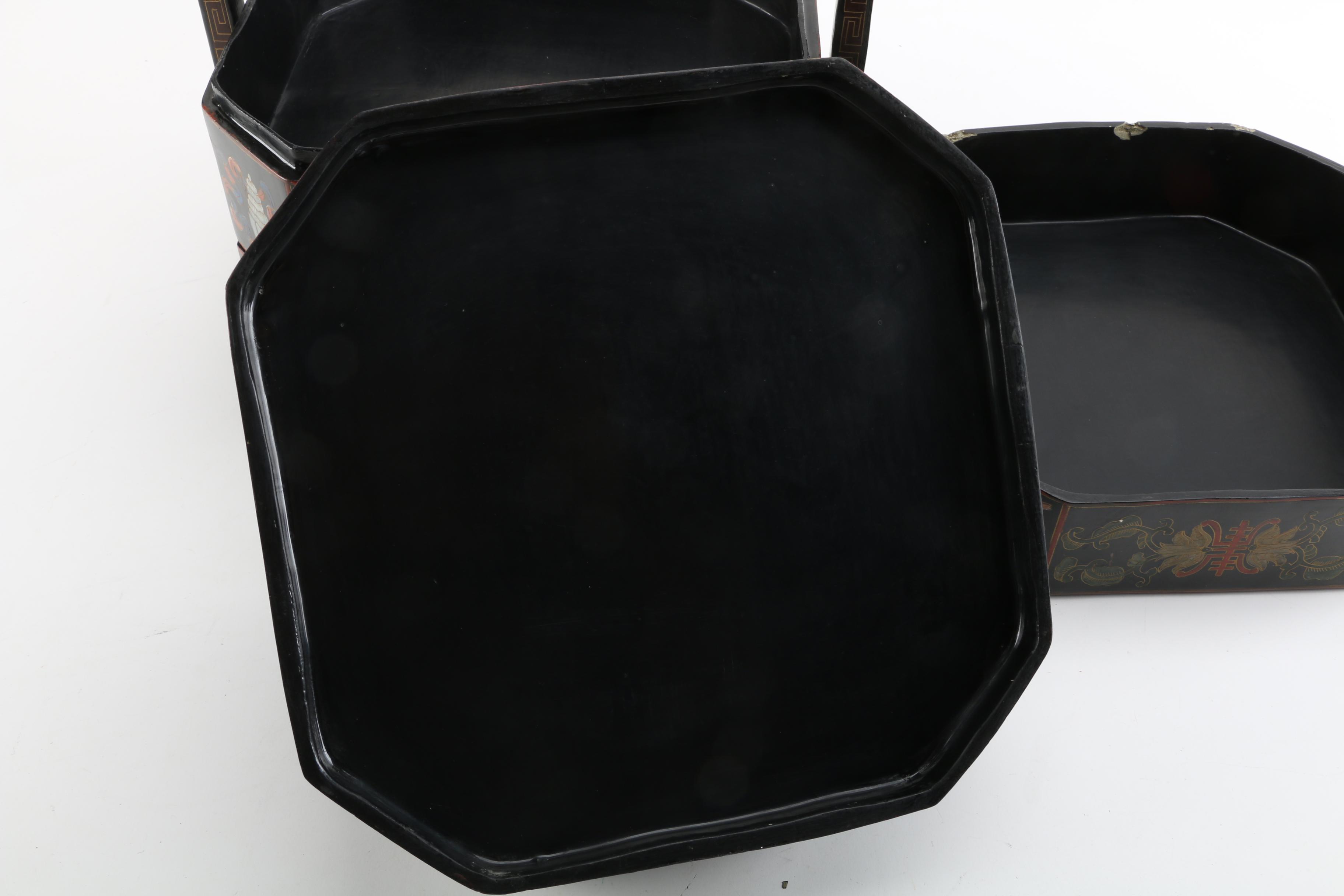 Chinese Lacquer Ware Wedding Box