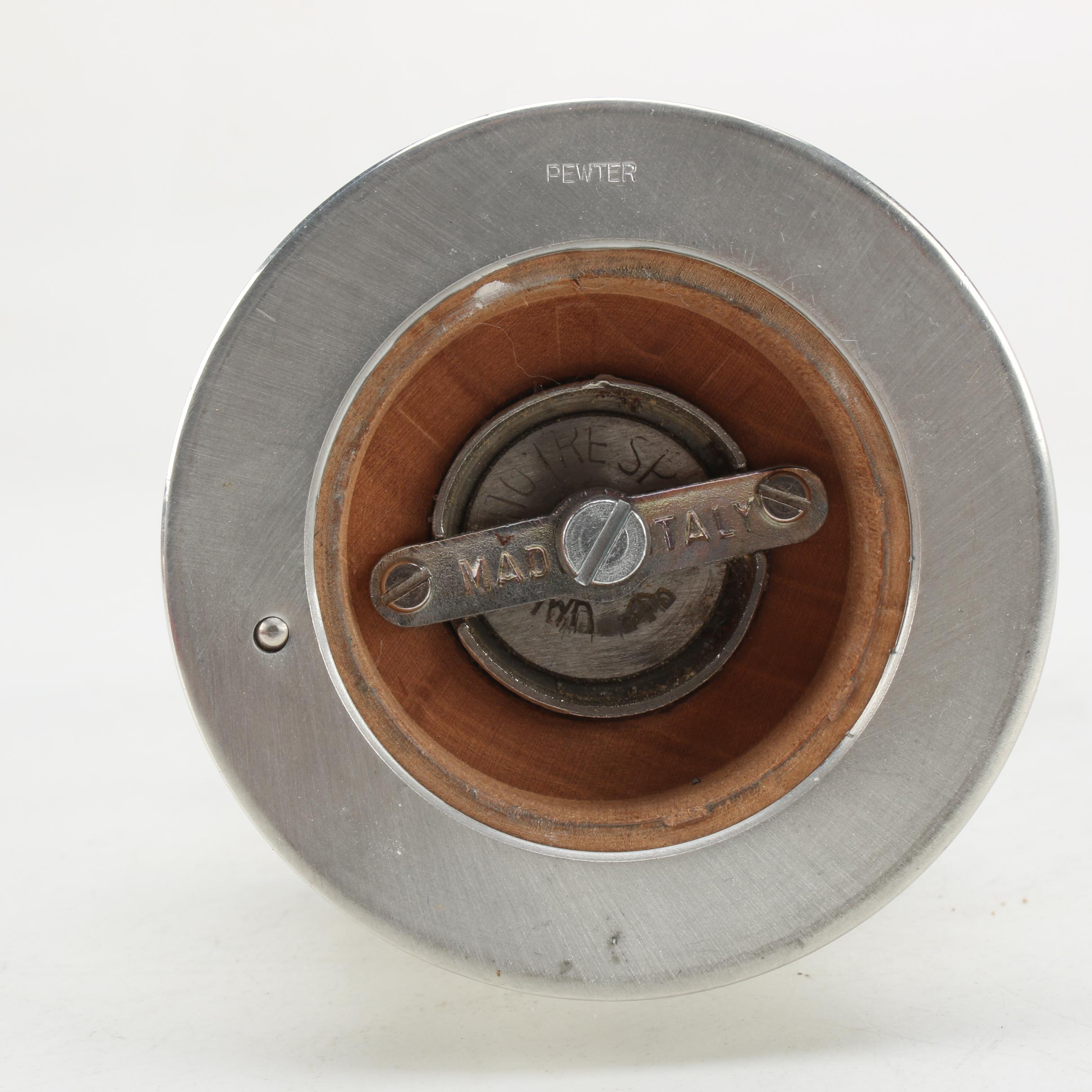 Bloomingdale's Pewter Salt Shaker and Pepper Grinder