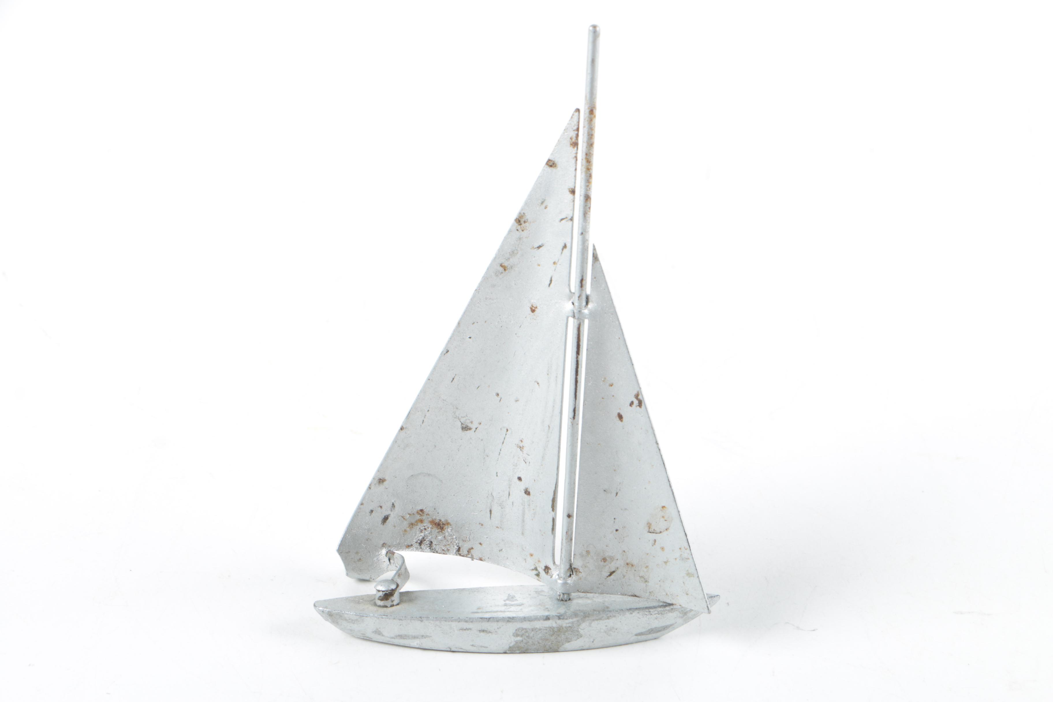 Ceramic Mugs Including Royal Doulton "Old Charley," with Metal Boat