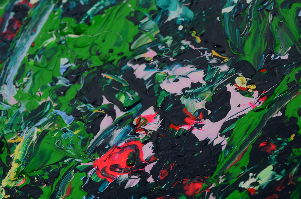 Gayle Hummel Original Acrylic Painting on Canvas of Abstract Garden