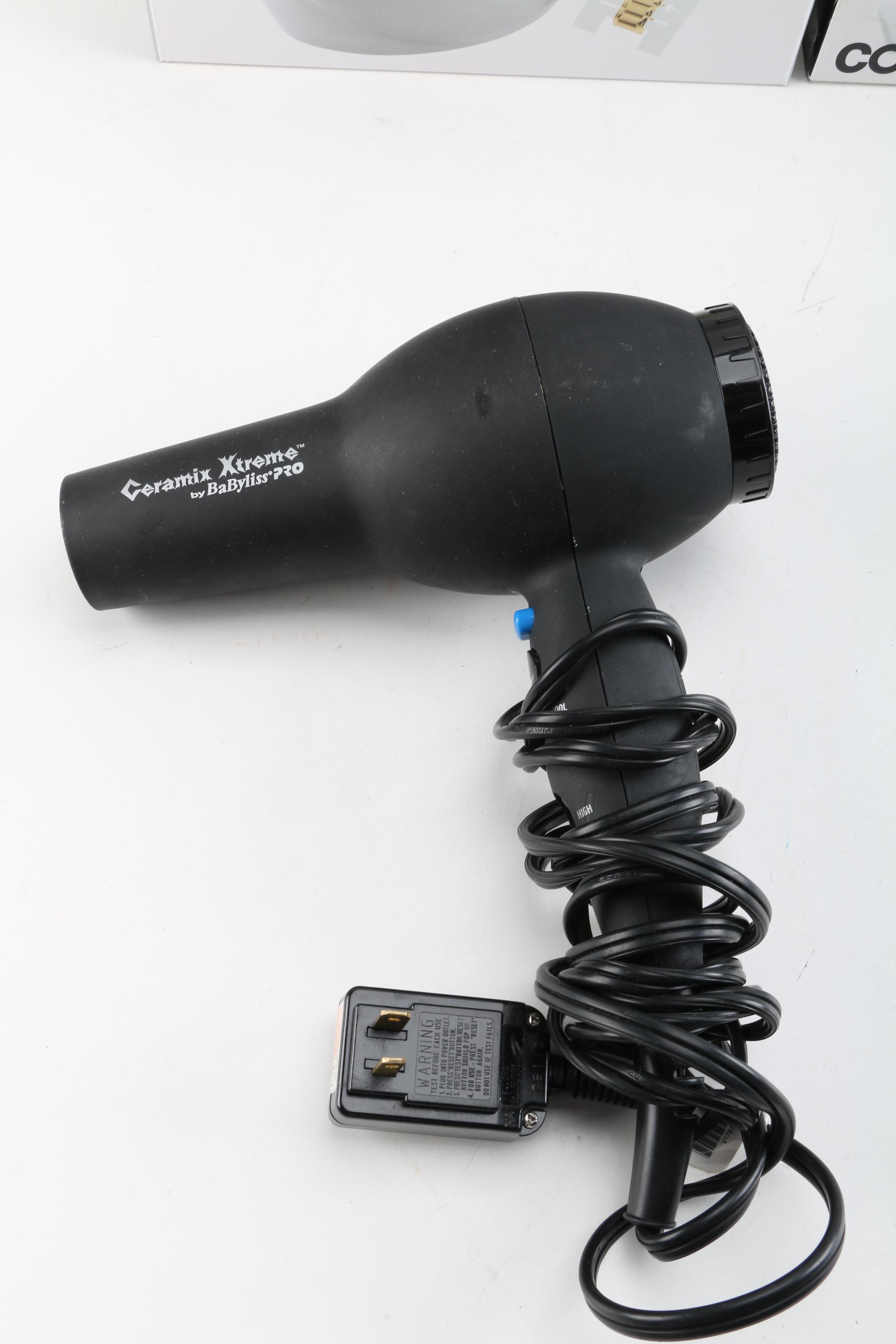 Vanity Appliances Including Brookstone Jewelry Cleaner