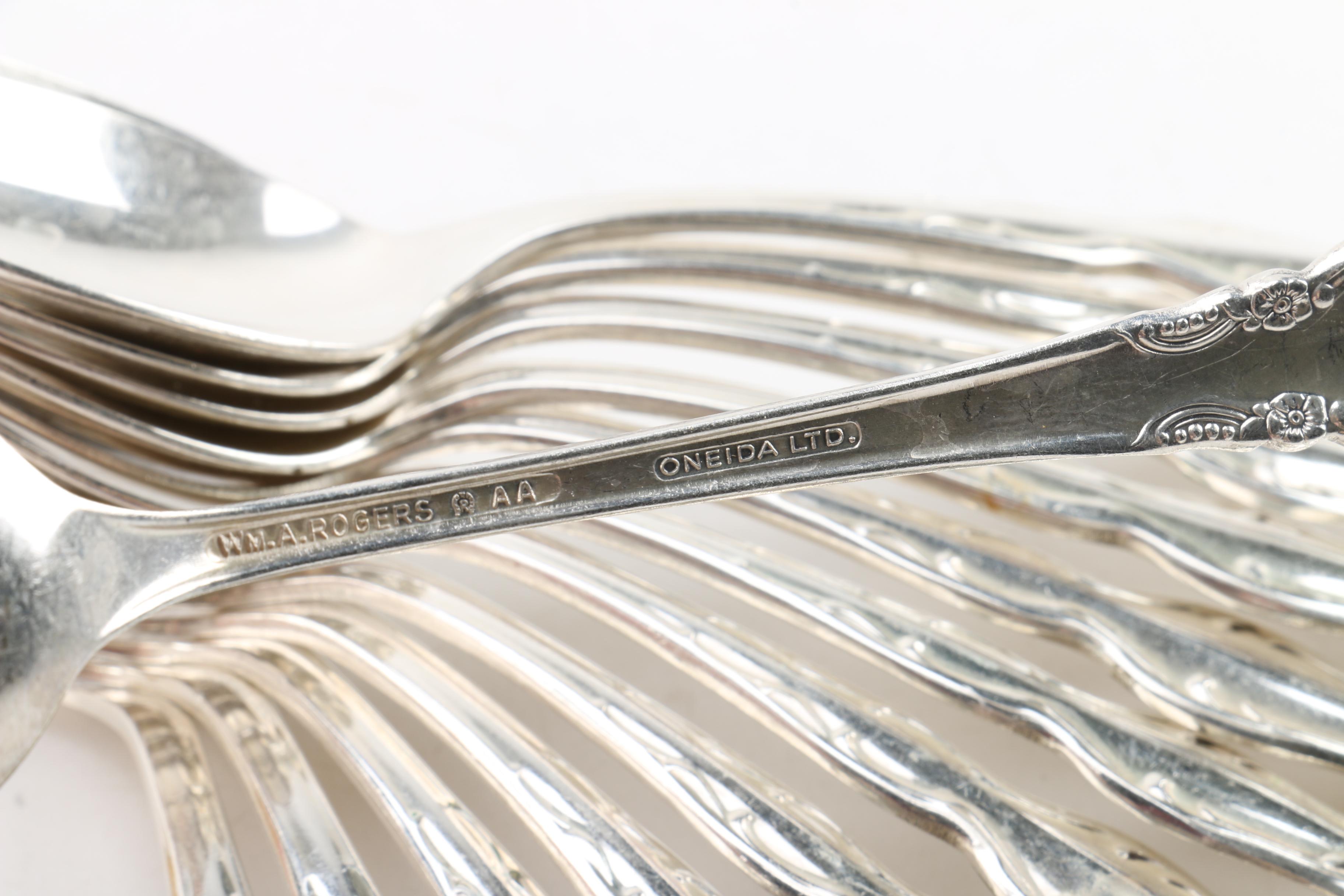 Wm Rogers Mfg. Co. "Camelot/Melody" Silver-Plated Flatware Set