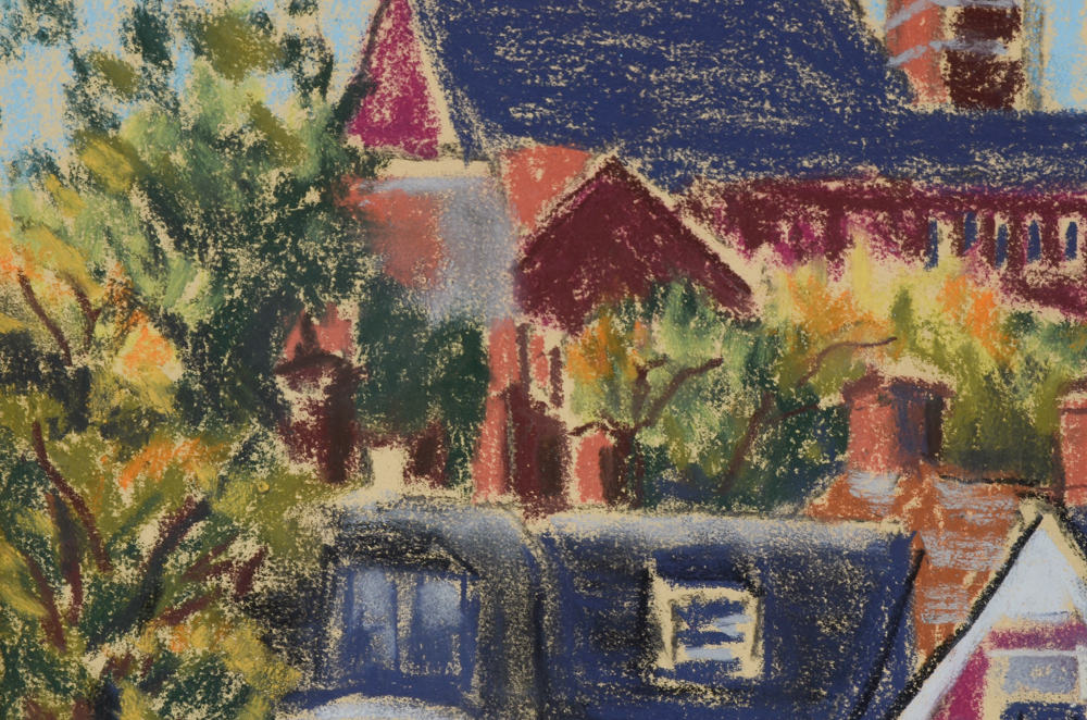 Lynn Hogan Original Pastel Drawing on Paper "Mount Adams Charm"