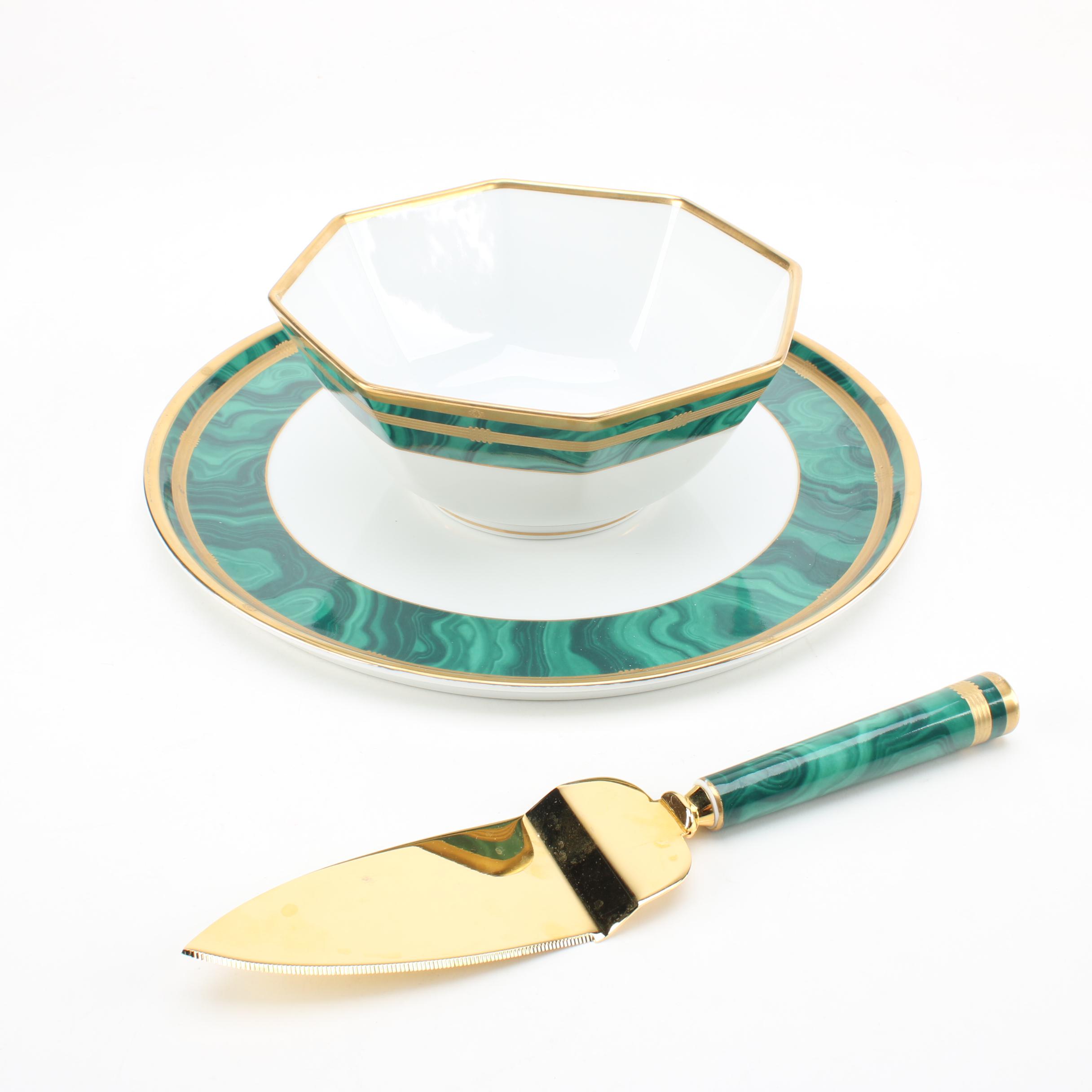 Christian Dior "Gaudron Malachite" Serveware