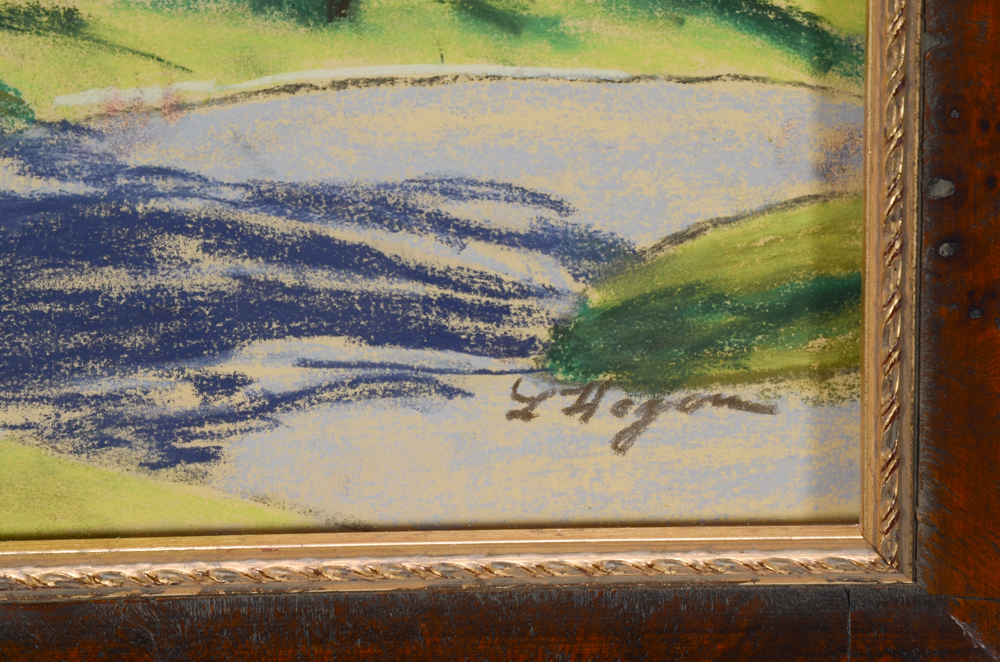 Lynn Hogan Original Pastel Drawing on Paper "Mount Adams Charm"