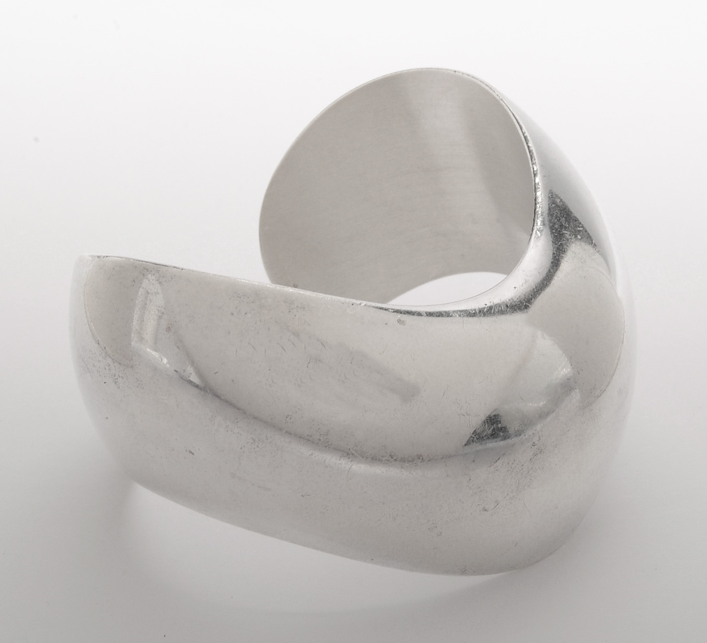 Modernist Sterling Silver Cuff Bracelet From Mexico