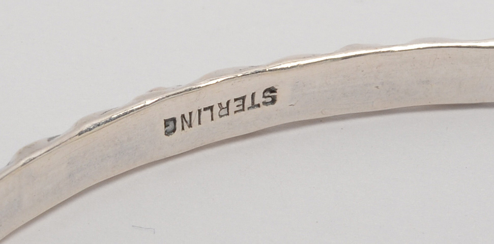 Sterling Silver Bangle Bracelets and Rope Chain Necklace