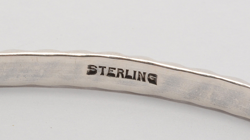 Sterling Silver Bangle Bracelets and Rope Chain Necklace