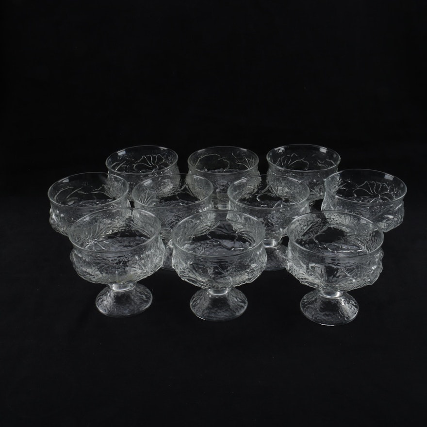 Mid Century Pressed Glass Sherbets