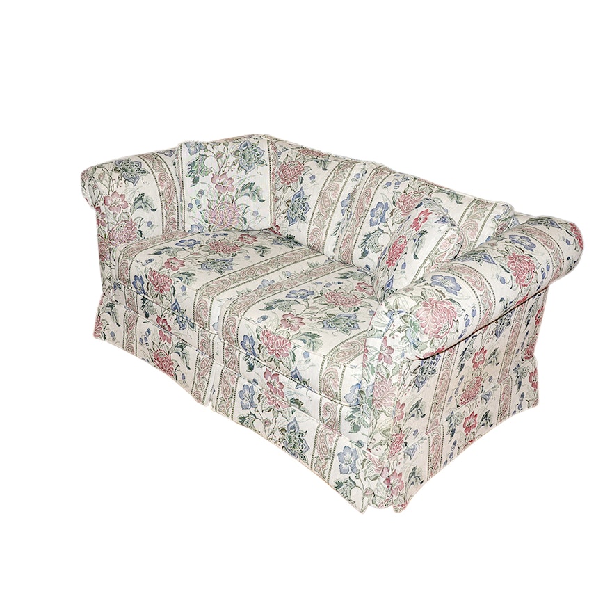 Floral Upholstered Love Seat