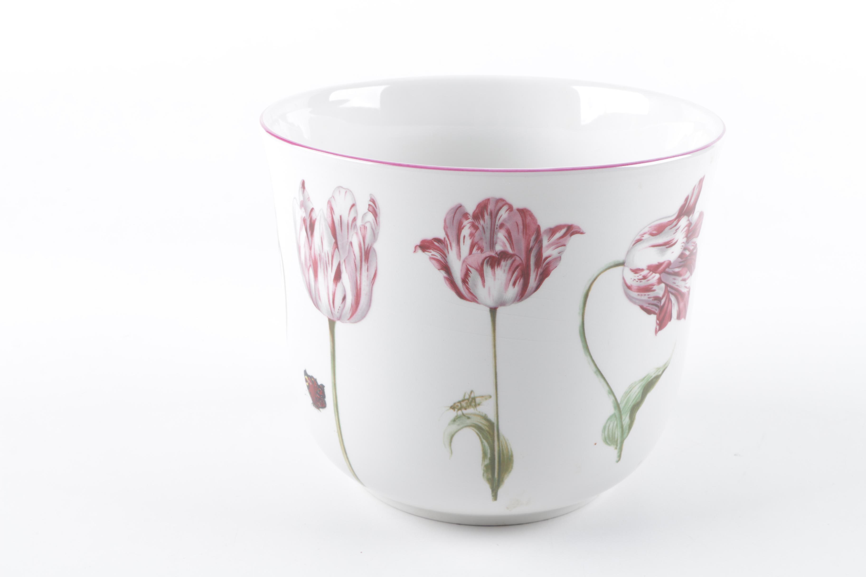 Ceramic Planter and Decorative Tableware Assortment