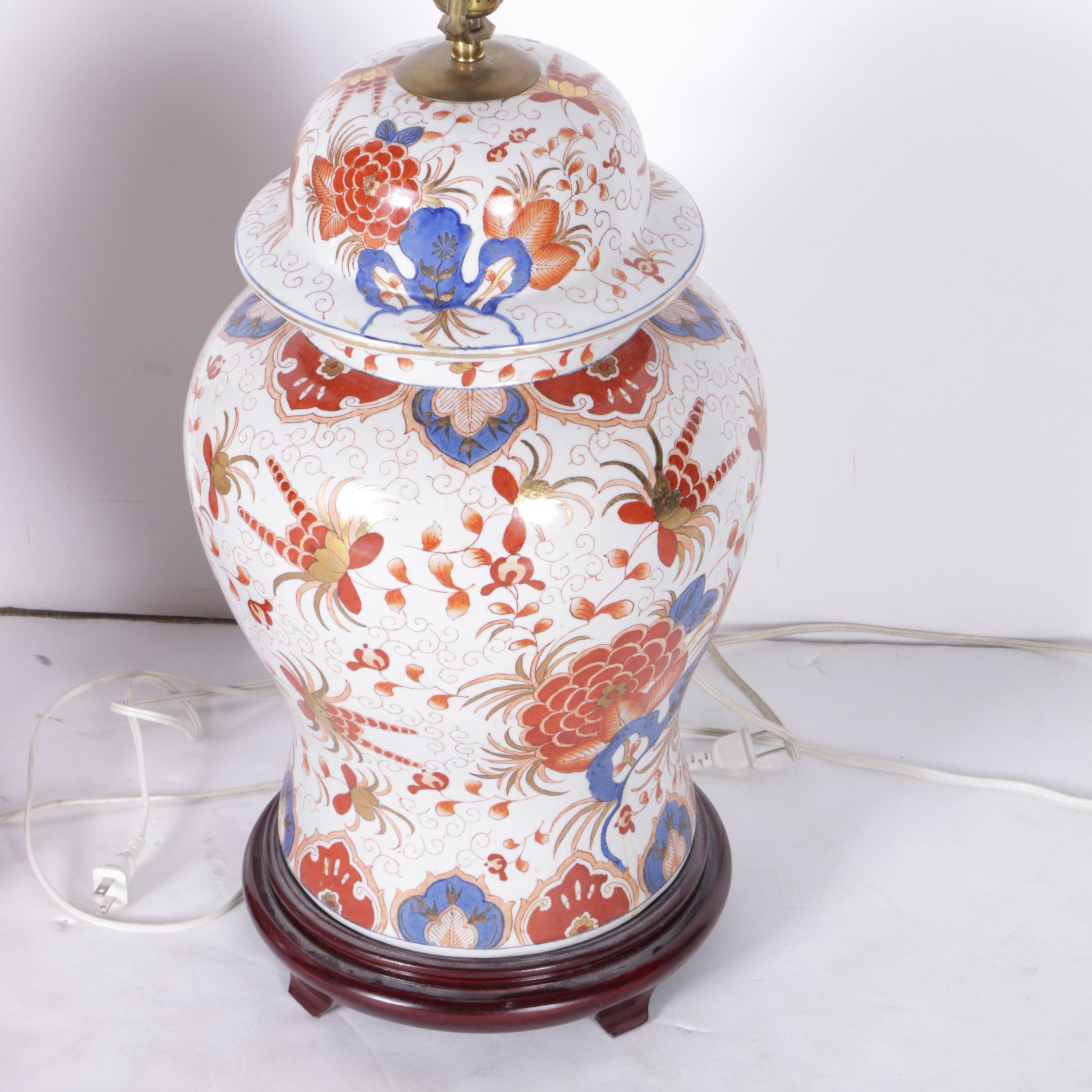 Chinese Ginger Jar Style Ceramic Table Lamps