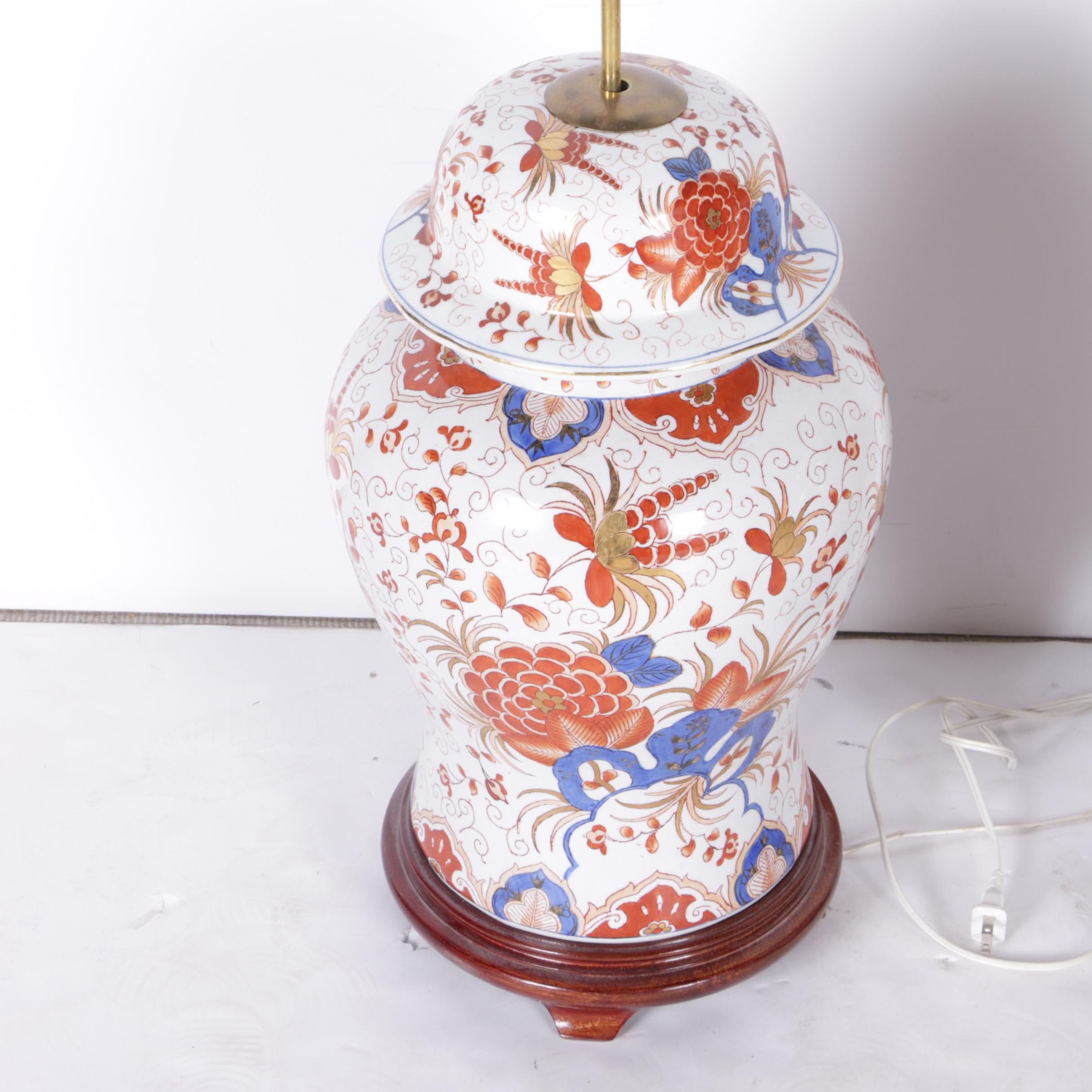 Chinese Ginger Jar Style Ceramic Table Lamps