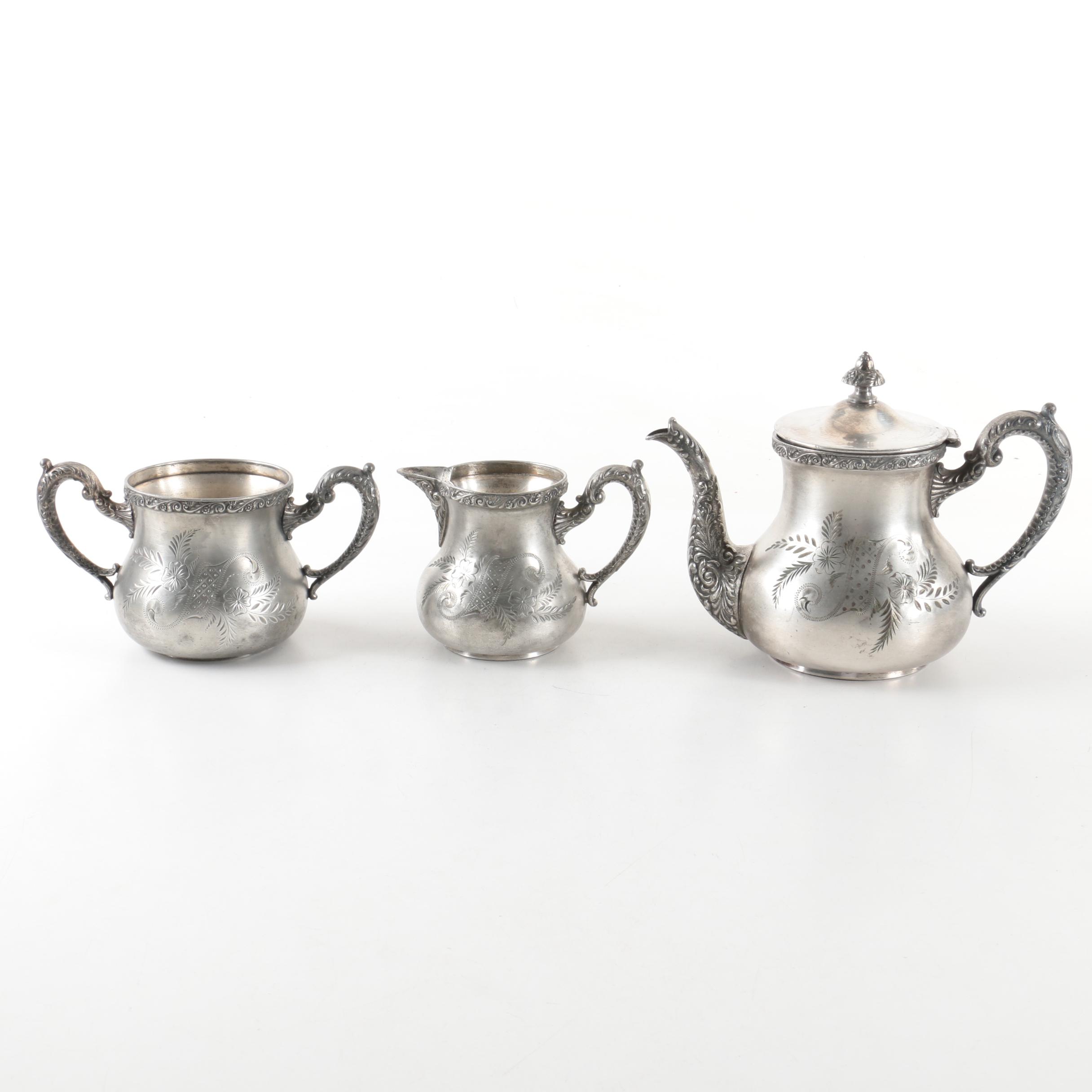 Vintage E.G.Webster & Son Silver-Plated Tea Service