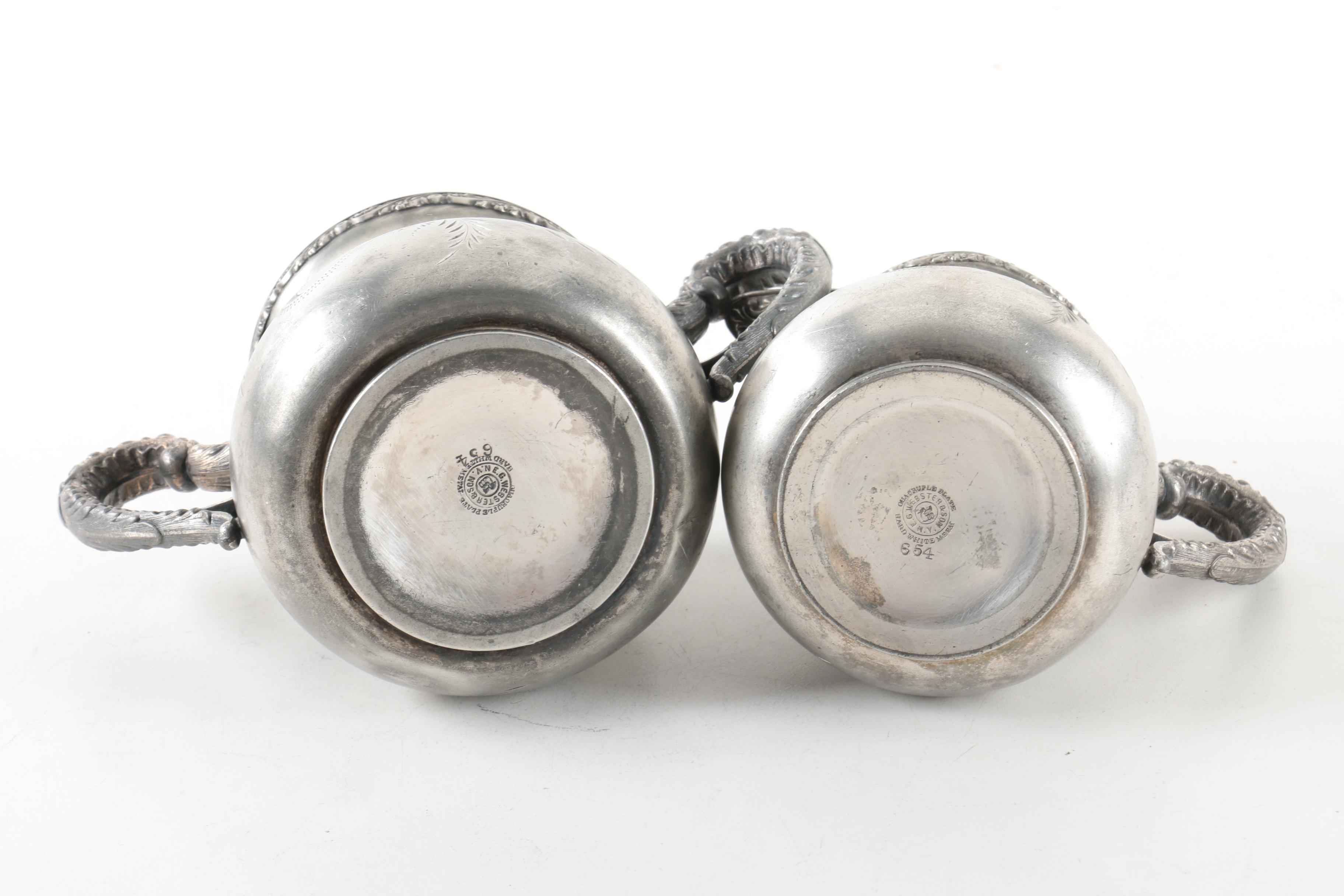 Vintage E.G.Webster & Son Silver-Plated Tea Service