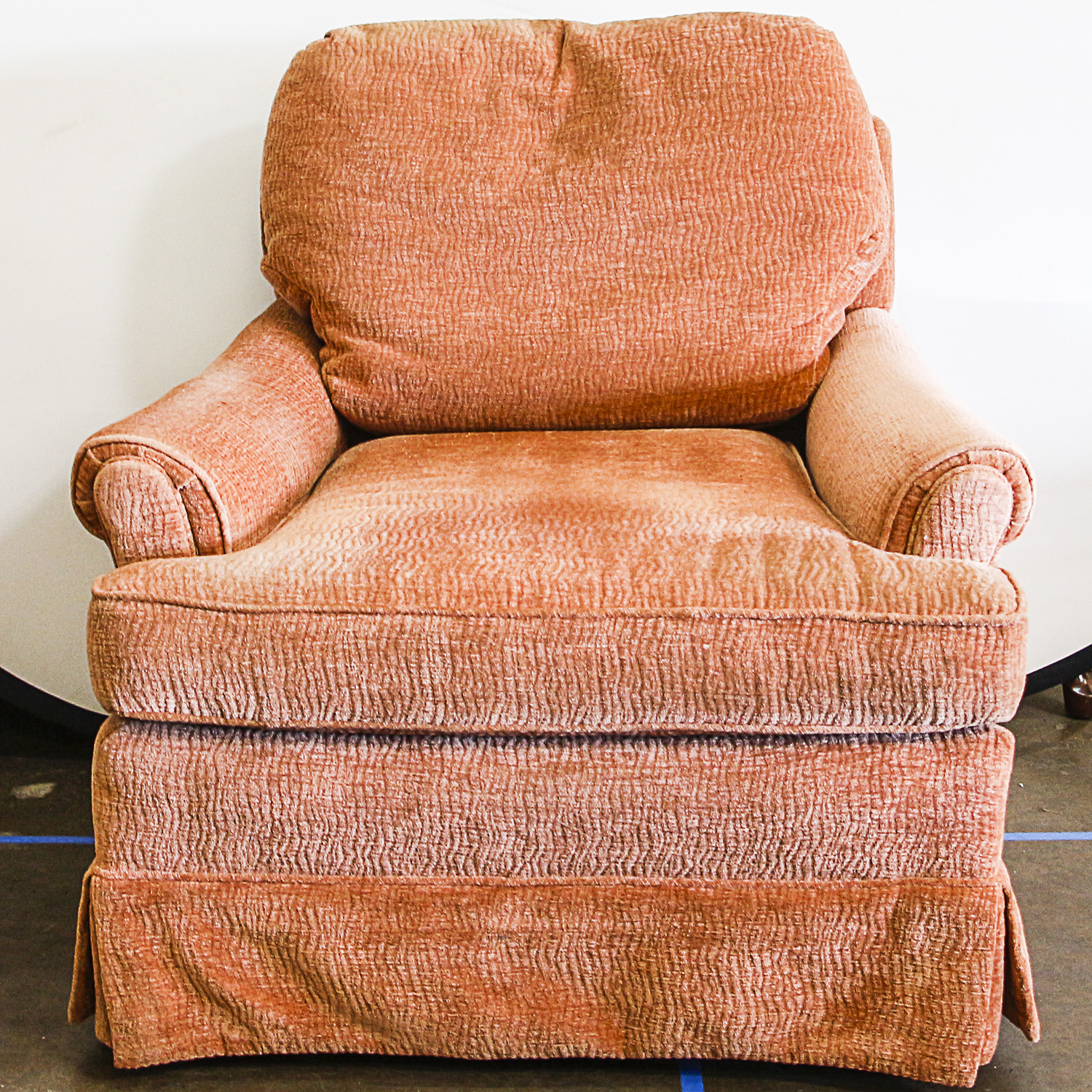 Upholstered Lounge Chair with Ottoman