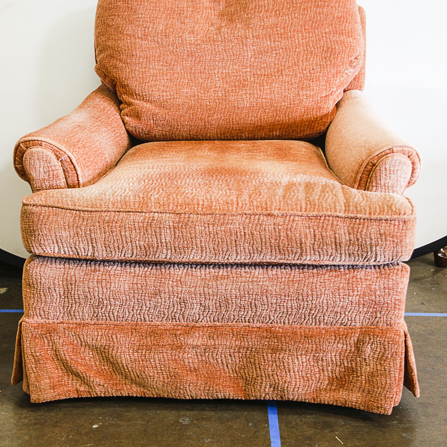 Upholstered Lounge Chair with Ottoman