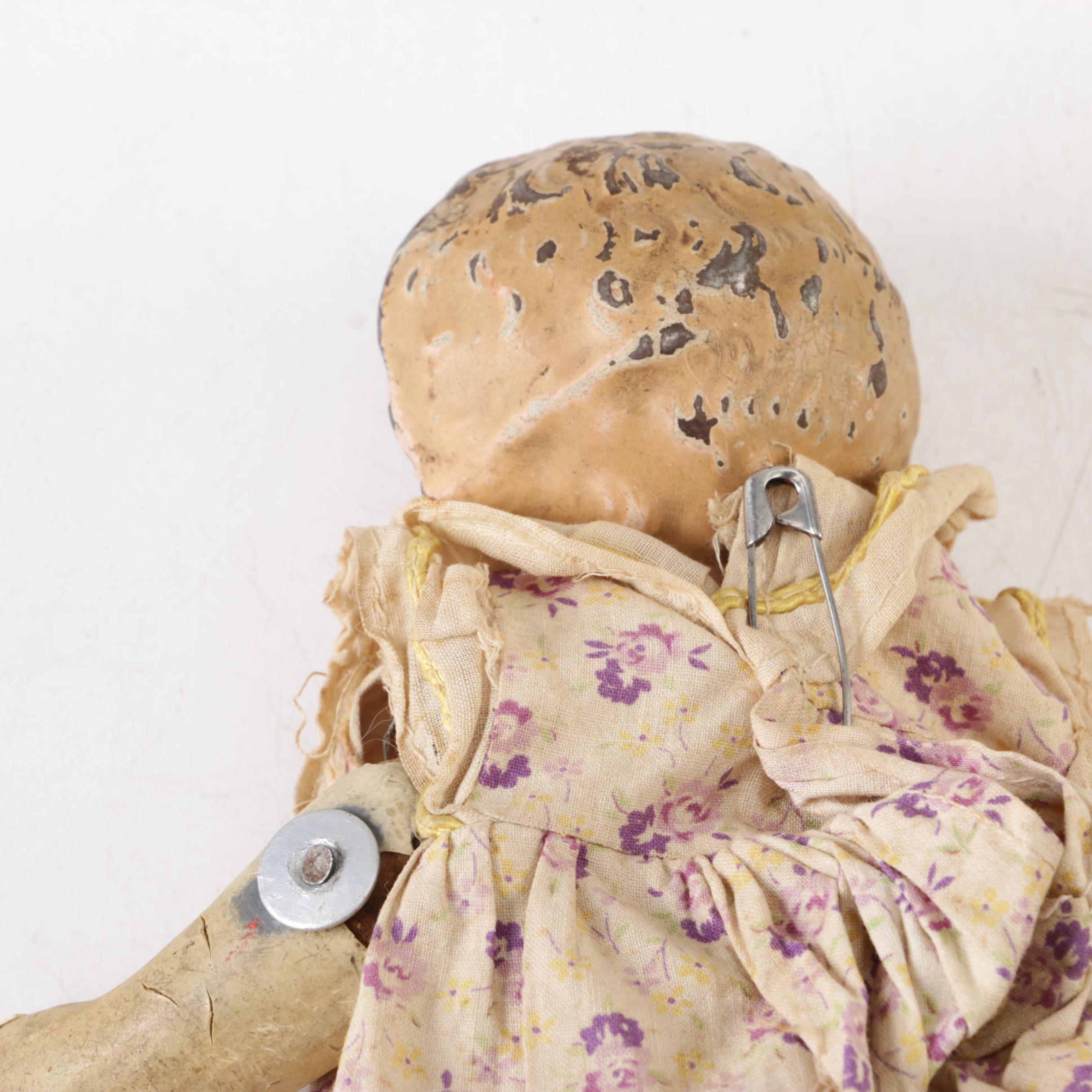 Circa 1890s Minerva Head Doll with Composition and Cloth Body