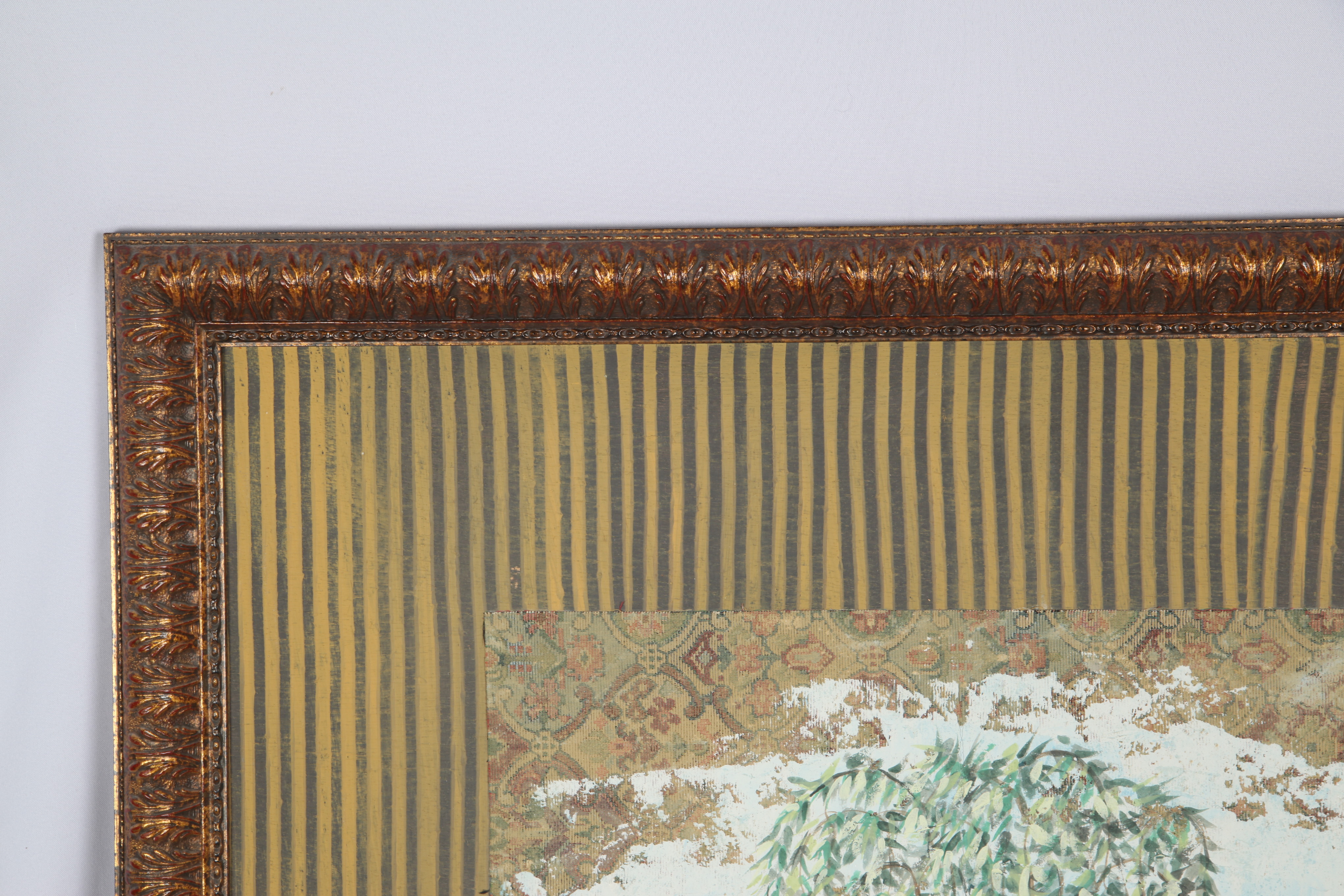 Jacques Lamy Contemporary Mixed Media Painting of Weeping Willow