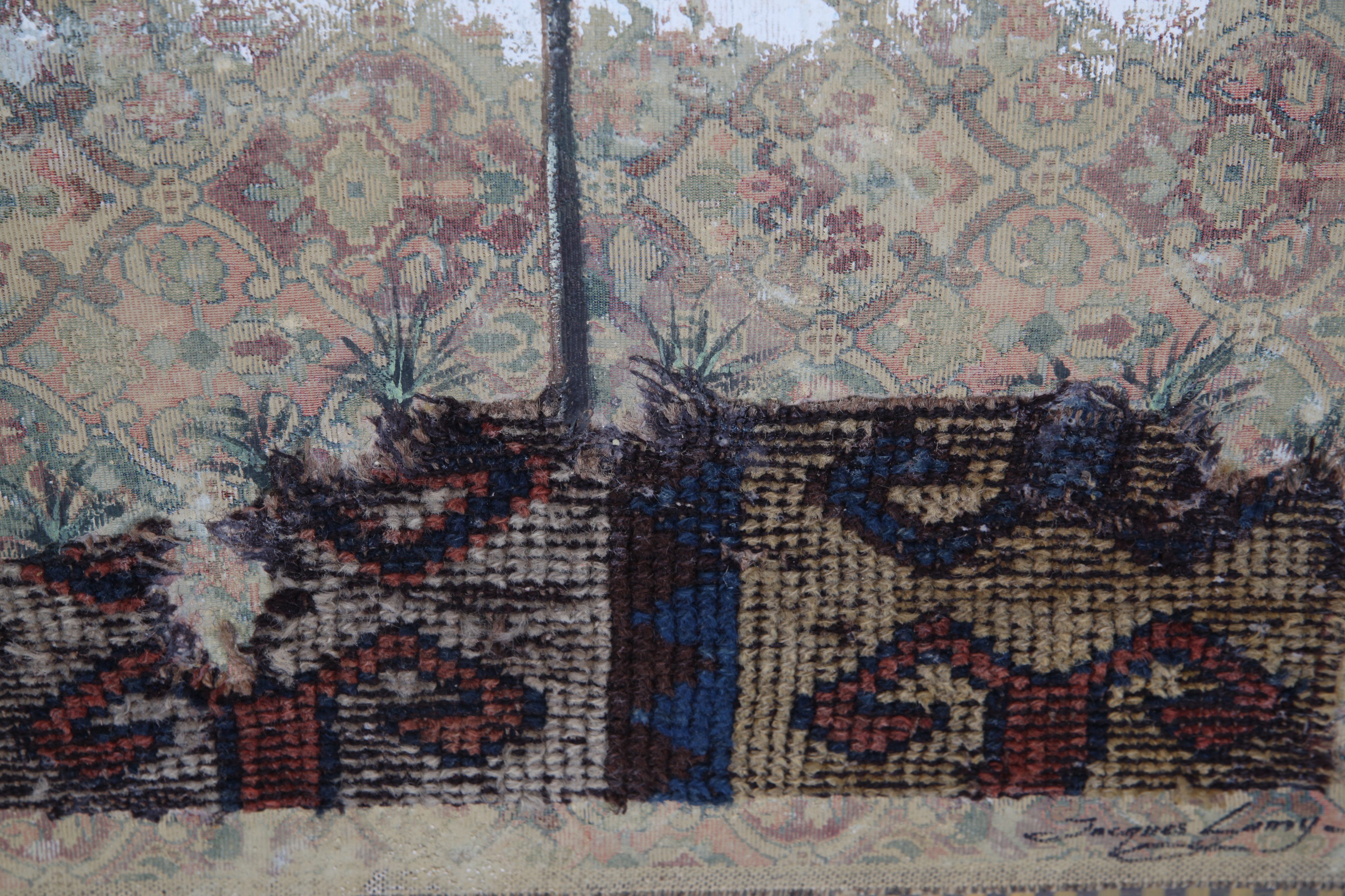 Jacques Lamy Contemporary Mixed Media Painting of Weeping Willow