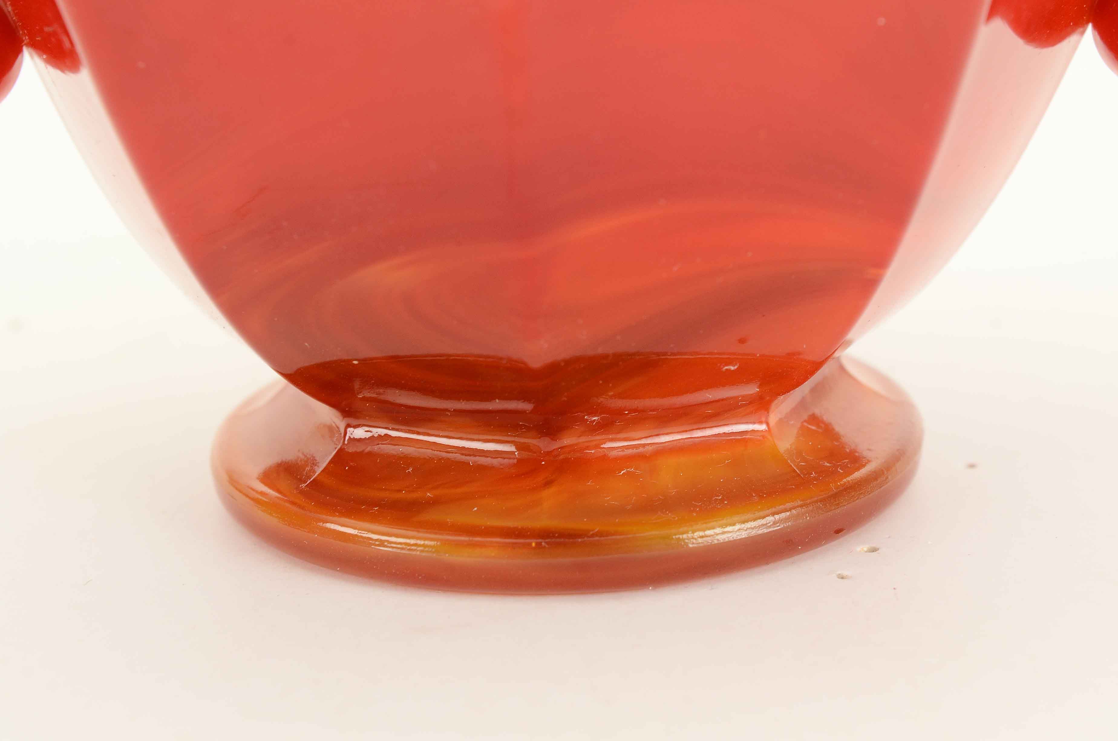 Signed Fenton 100th Anniversary Red Glass Bowl