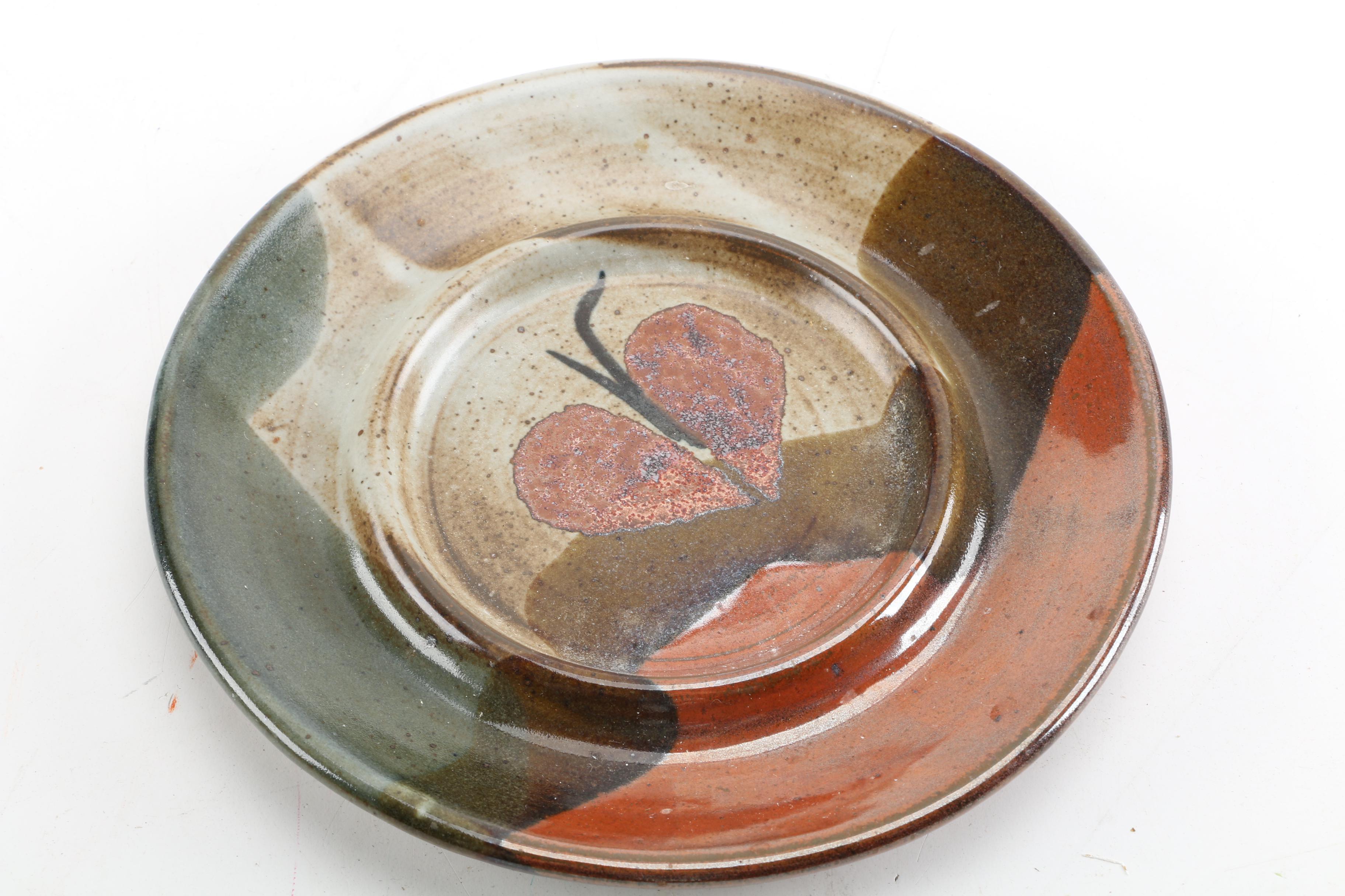 Hand Thrown Stoneware Colander and Underplate