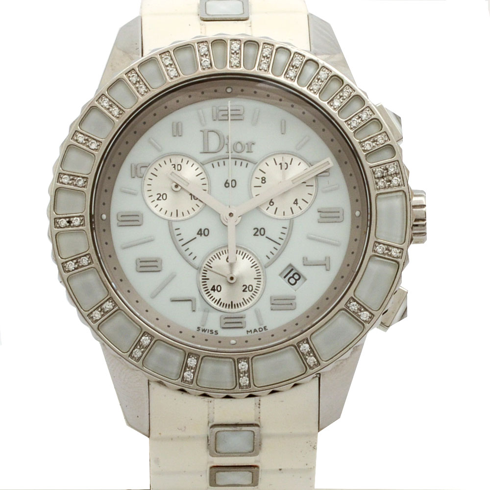Christian Dior "Christal" Diamond Accented Chronograph Watch