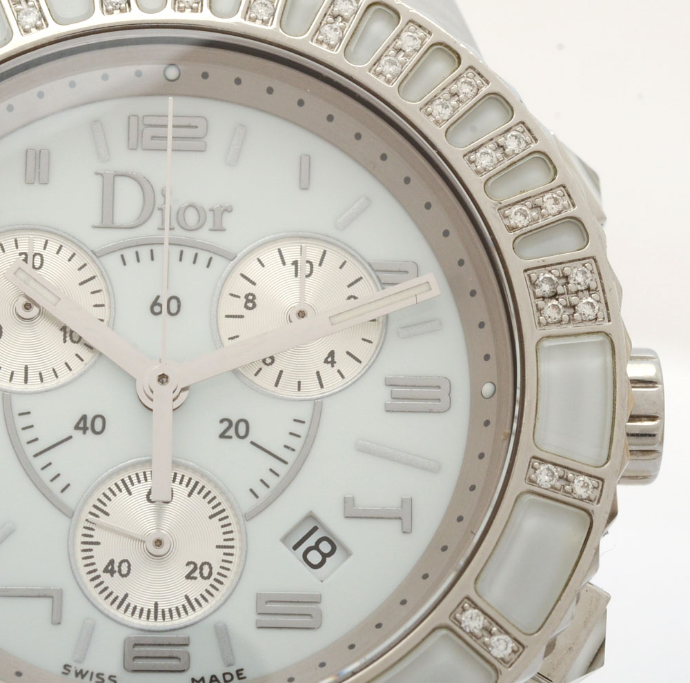 Christian Dior "Christal" Diamond Accented Chronograph Watch