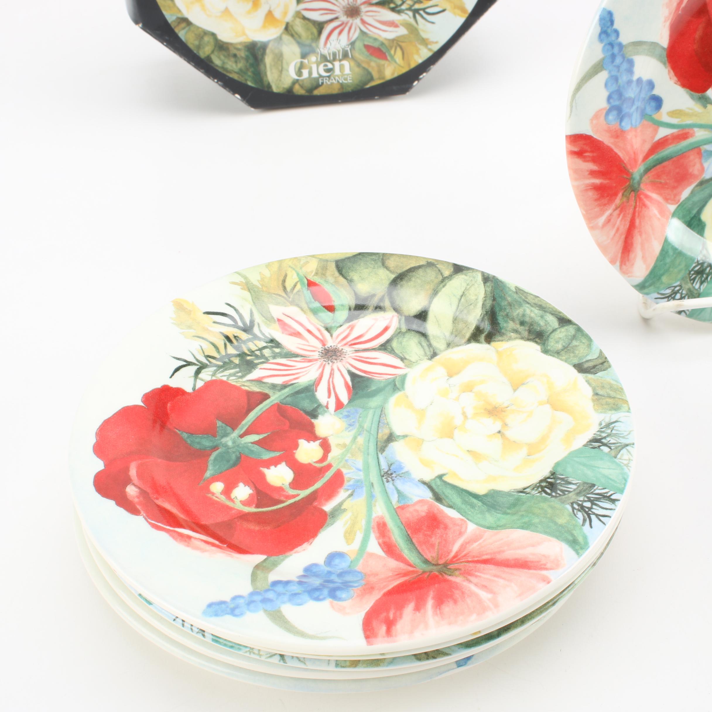 Gien China "Volupté" Appetizer Plates