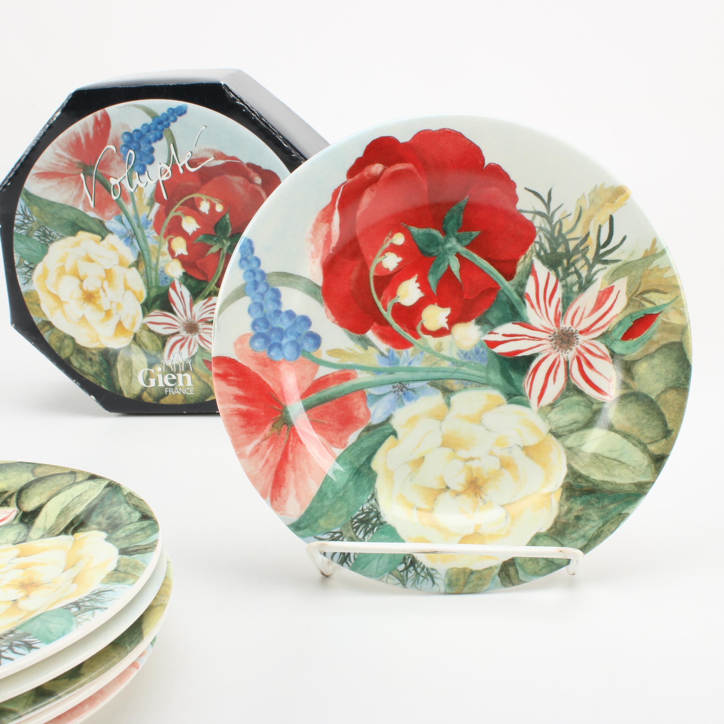 Gien China "Volupté" Appetizer Plates