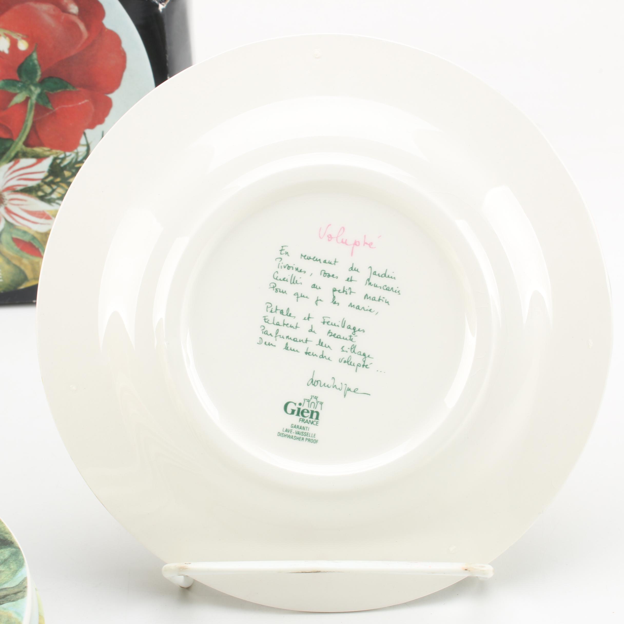 Gien China "Volupté" Appetizer Plates