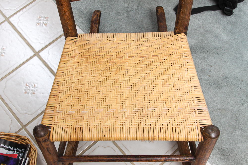 Antique Oak Sewing Rocker