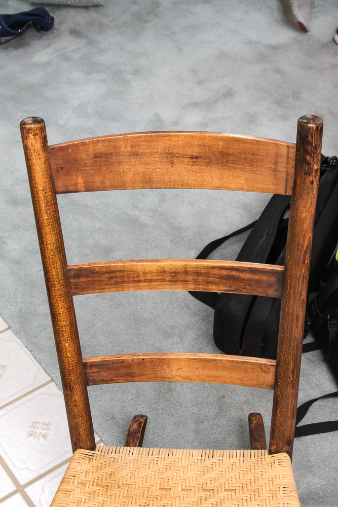 Antique Oak Sewing Rocker
