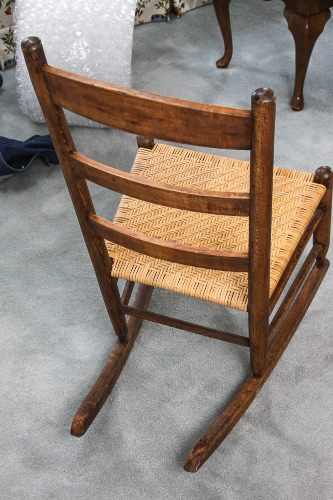 Antique Oak Sewing Rocker