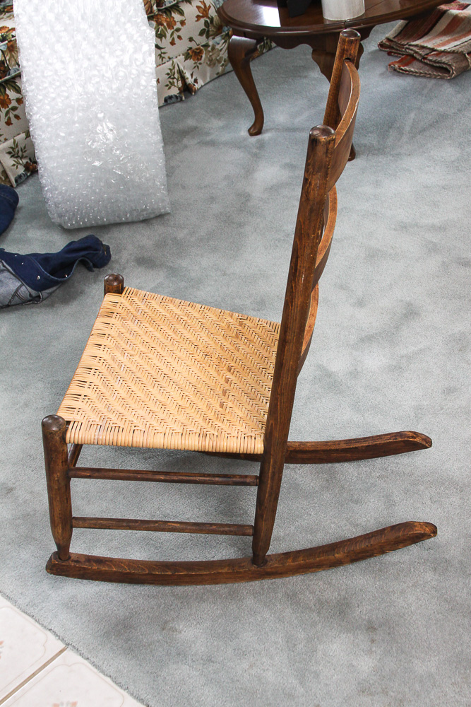 Antique Oak Sewing Rocker